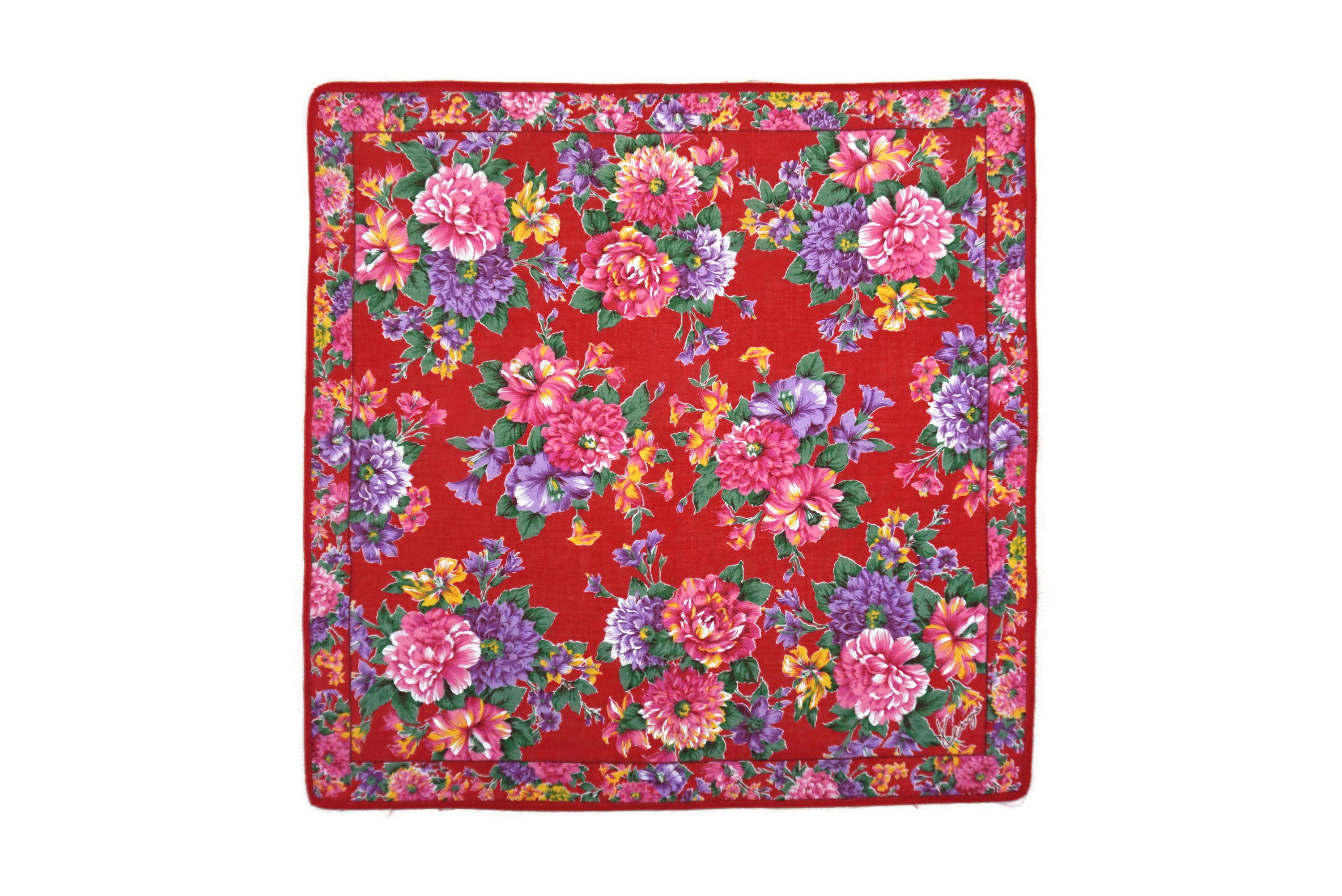 Kenzo Kenzo Hanky Red Motif Floral Print Kerchief Size ONE SIZE - 2 Preview
