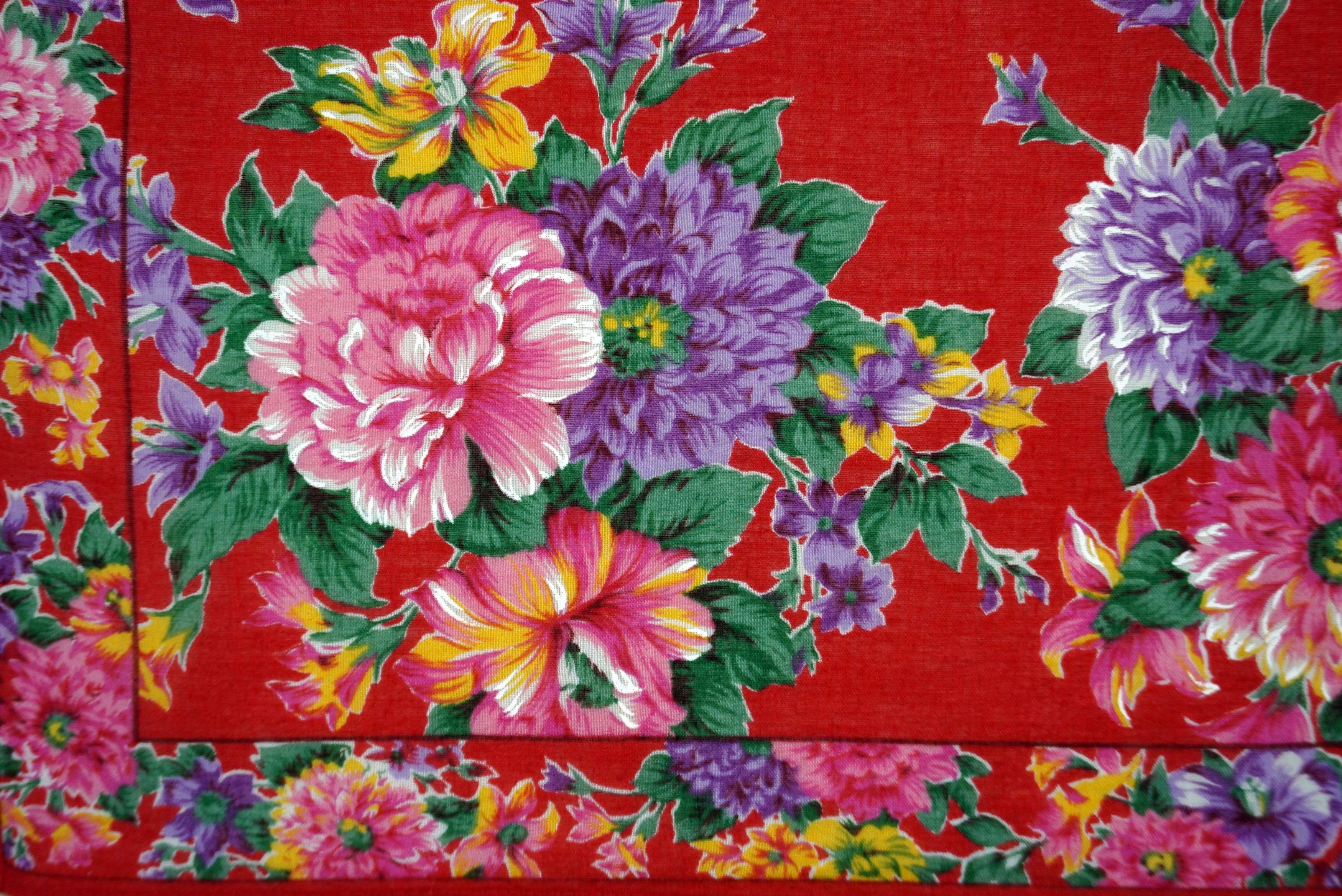 Kenzo Kenzo Hanky Red Motif Floral Print Kerchief Size ONE SIZE - 6 Thumbnail