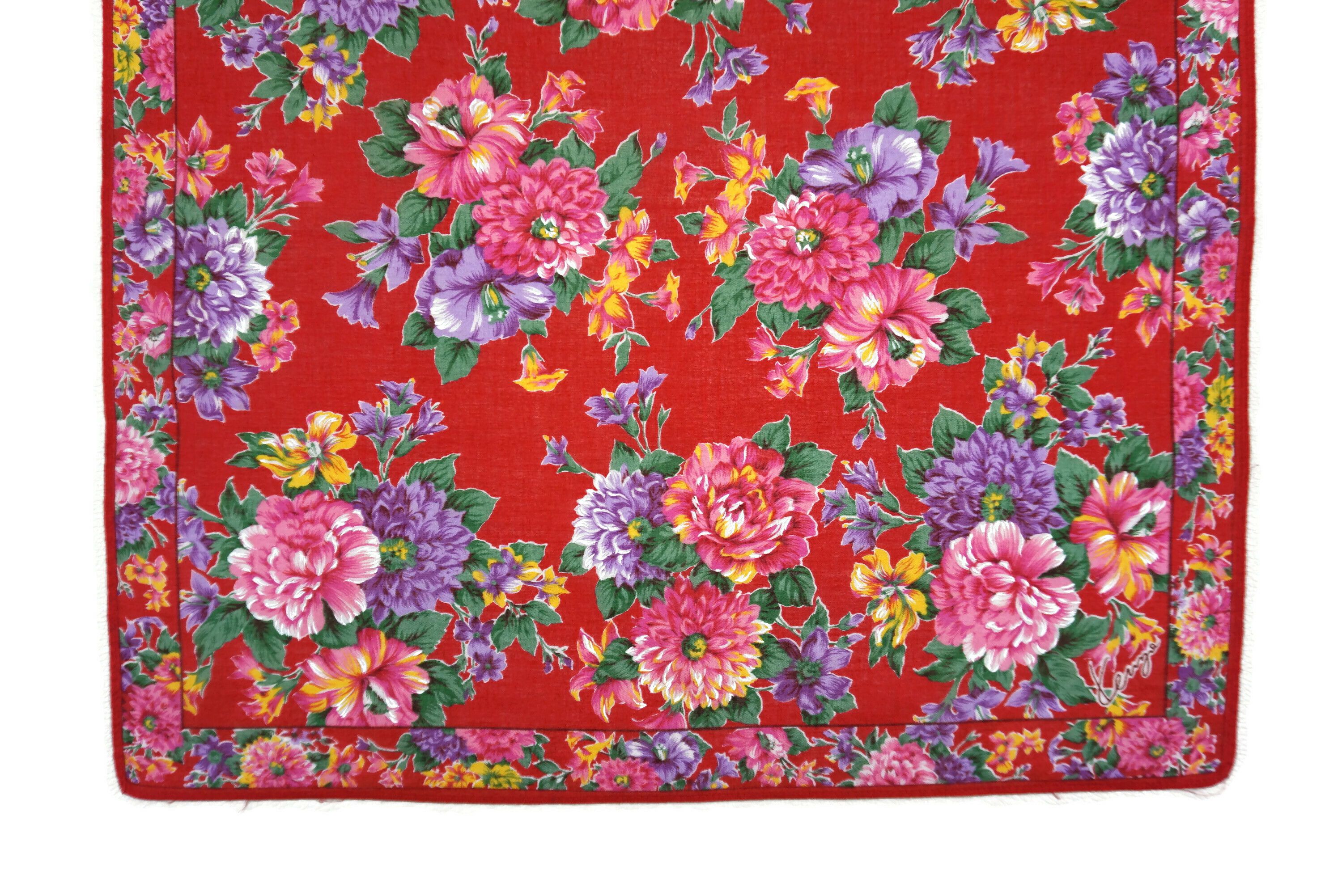 Kenzo Kenzo Hanky Red Motif Floral Print Kerchief Size ONE SIZE - 5 Thumbnail