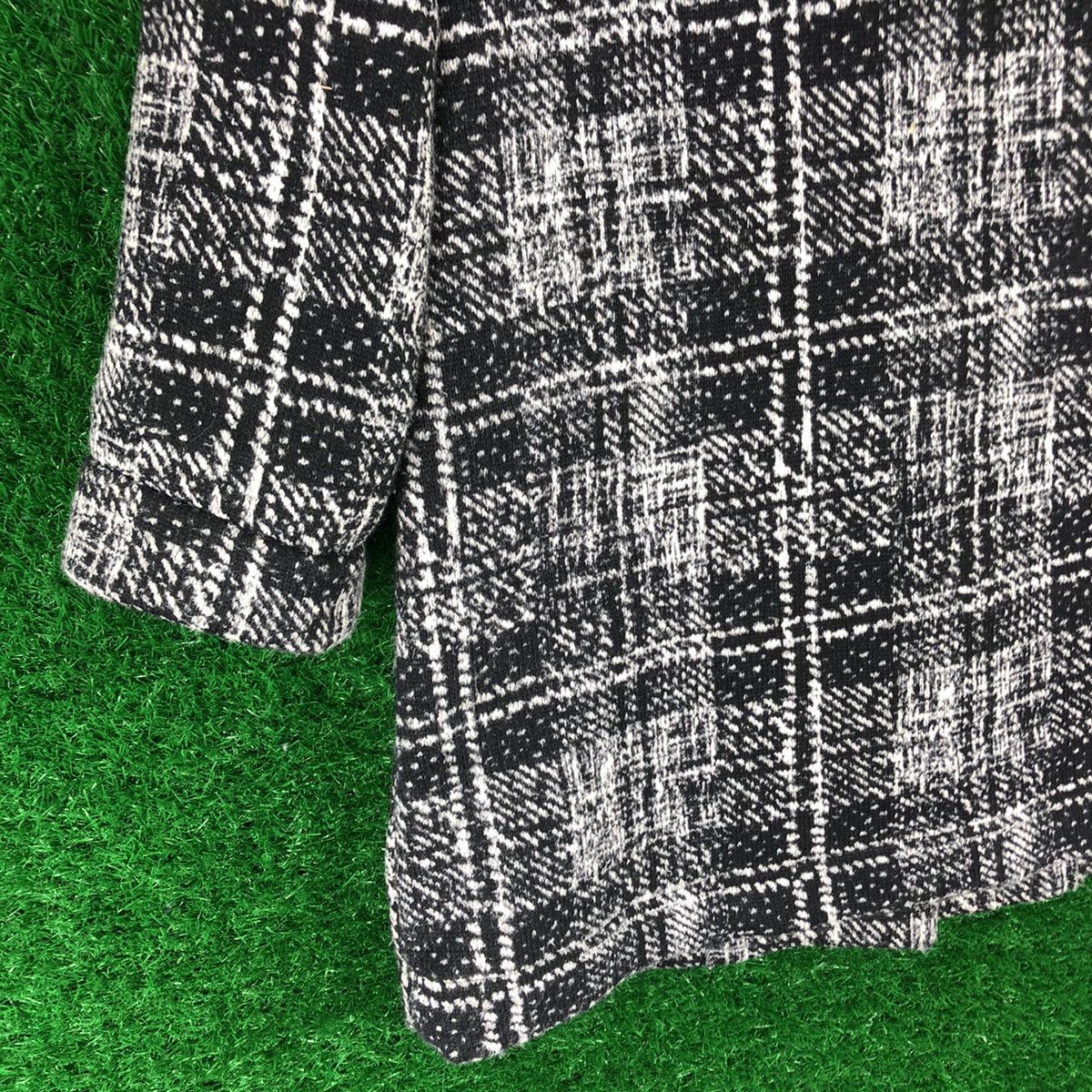 Japanese Brand Vintage Knit Long Coat Single Breasted by Ceci Ou Cela Size S / US 4 / IT 40 - 6 Thumbnail