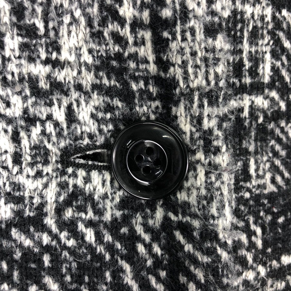 Japanese Brand Vintage Knit Long Coat Single Breasted by Ceci Ou Cela Size S / US 4 / IT 40 - 7 Thumbnail