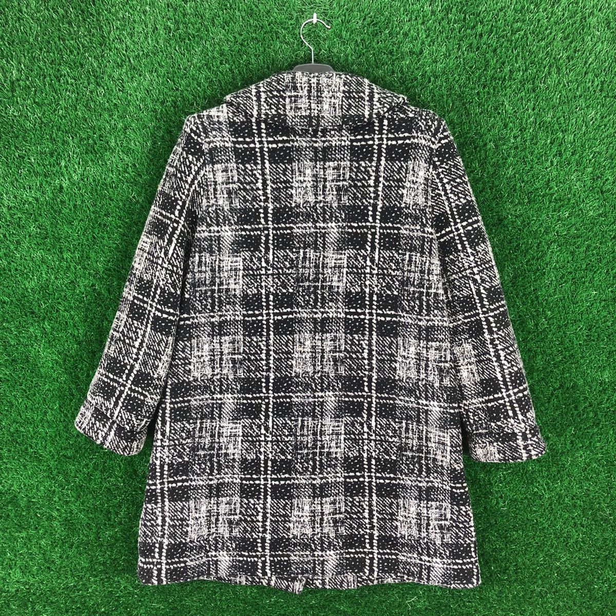 Japanese Brand Vintage Knit Long Coat Single Breasted by Ceci Ou Cela Size S / US 4 / IT 40 - 4 Thumbnail
