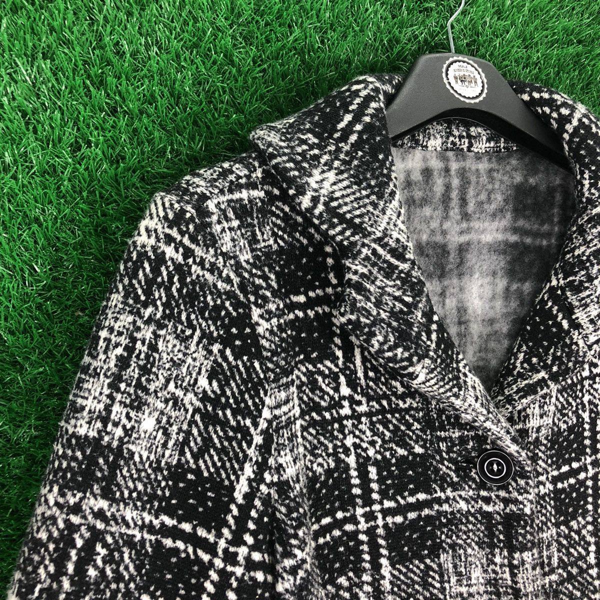 Japanese Brand Vintage Knit Long Coat Single Breasted by Ceci Ou Cela Size S / US 4 / IT 40 - 2 Thumbnail
