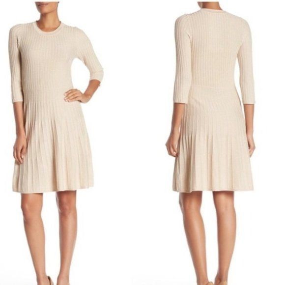 Nanette Lepore Champagne Knit Dress Size S