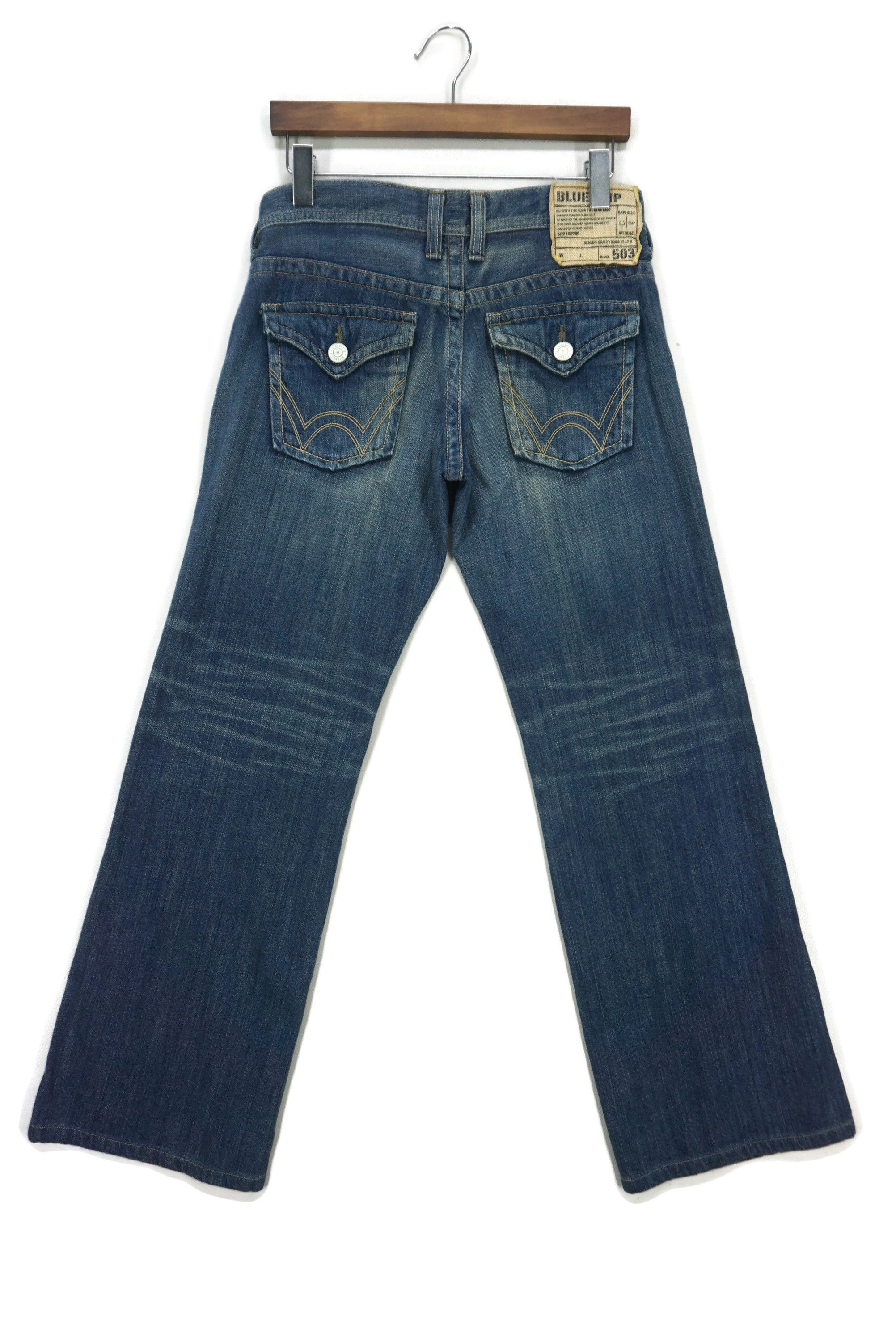 image of Edwin x Rodeo Bootcut Hickory 503 Blue Trip Dungarees Pants Japan Made, Men's (Size 29)