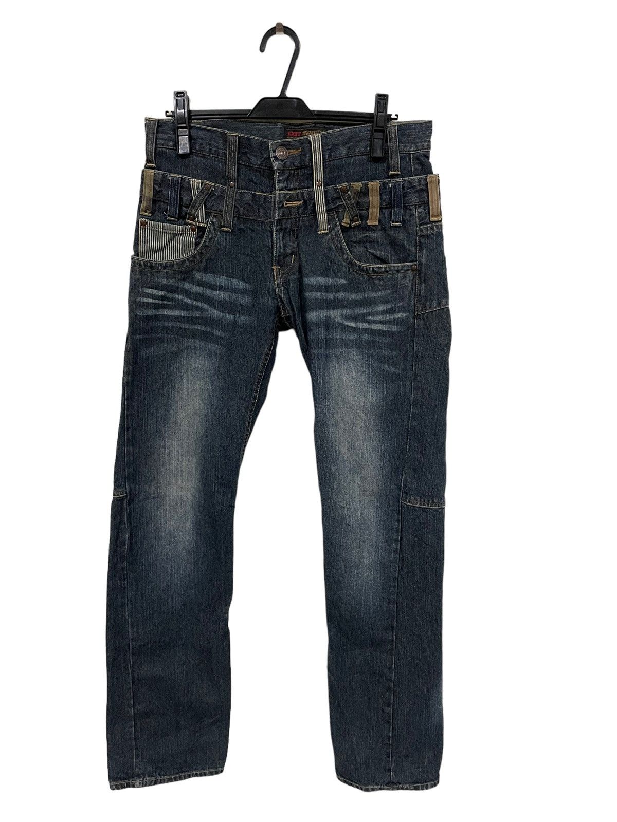 Japanese Brand 🔥Japanese Shinjuku Street Fashion Double Waist Exit Jeans Size US 32 / EU 48 - 6 Thumbnail