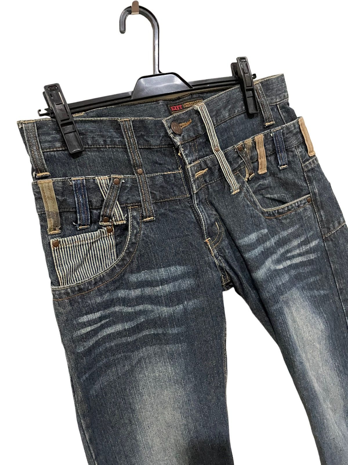 Japanese Brand 🔥Japanese Shinjuku Street Fashion Double Waist Exit Jeans Size US 32 / EU 48 - 2 Thumbnail