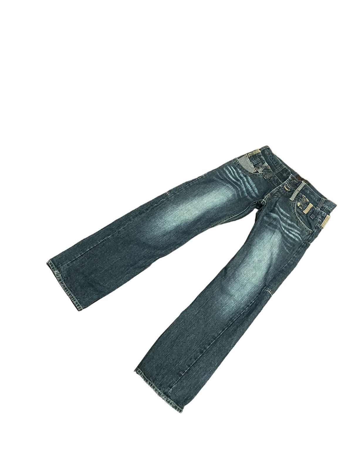 Japanese Brand 🔥Japanese Shinjuku Street Fashion Double Waist Exit Jeans Size US 32 / EU 48 - 5 Thumbnail