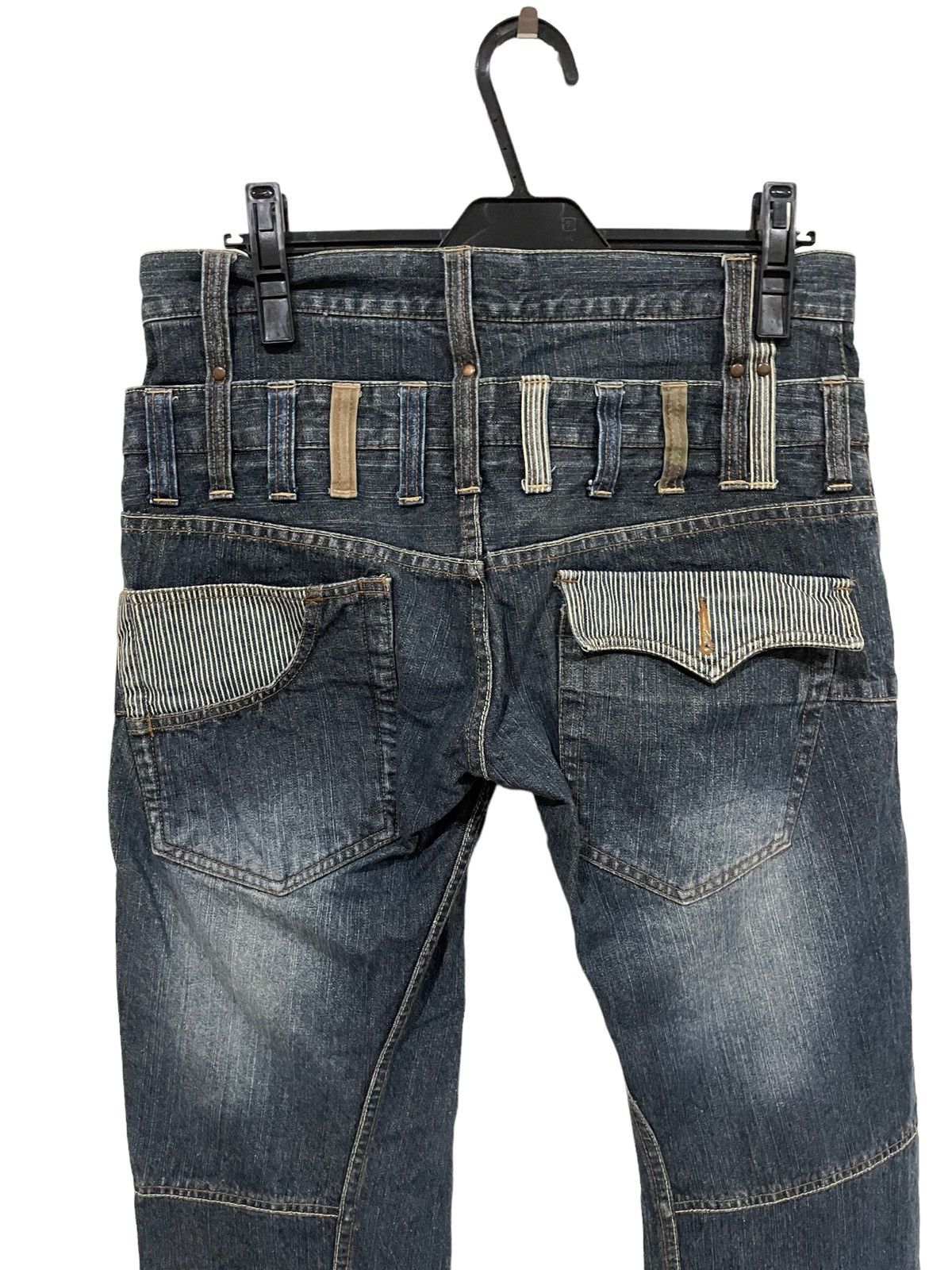 Japanese Brand 🔥Japanese Shinjuku Street Fashion Double Waist Exit Jeans Size US 32 / EU 48 - 18 Thumbnail