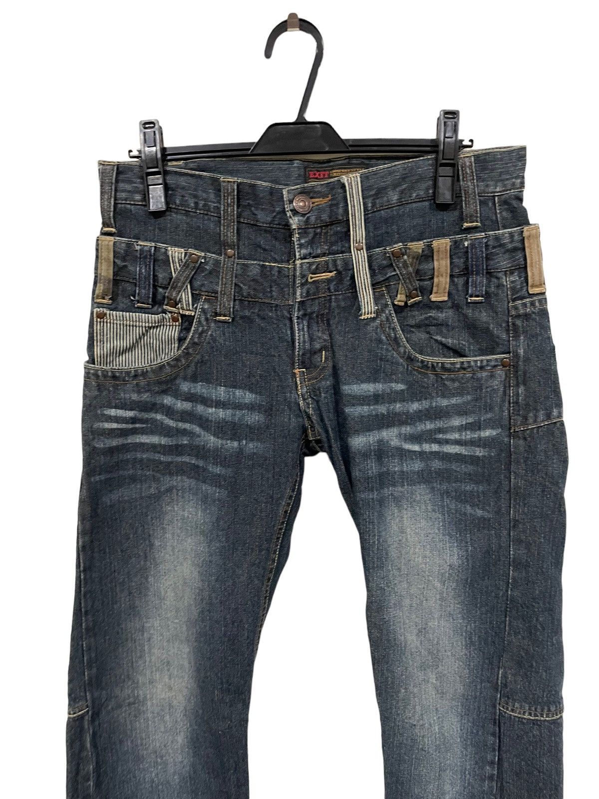Japanese Brand 🔥Japanese Shinjuku Street Fashion Double Waist Exit Jeans Size US 32 / EU 48 - 10 Thumbnail