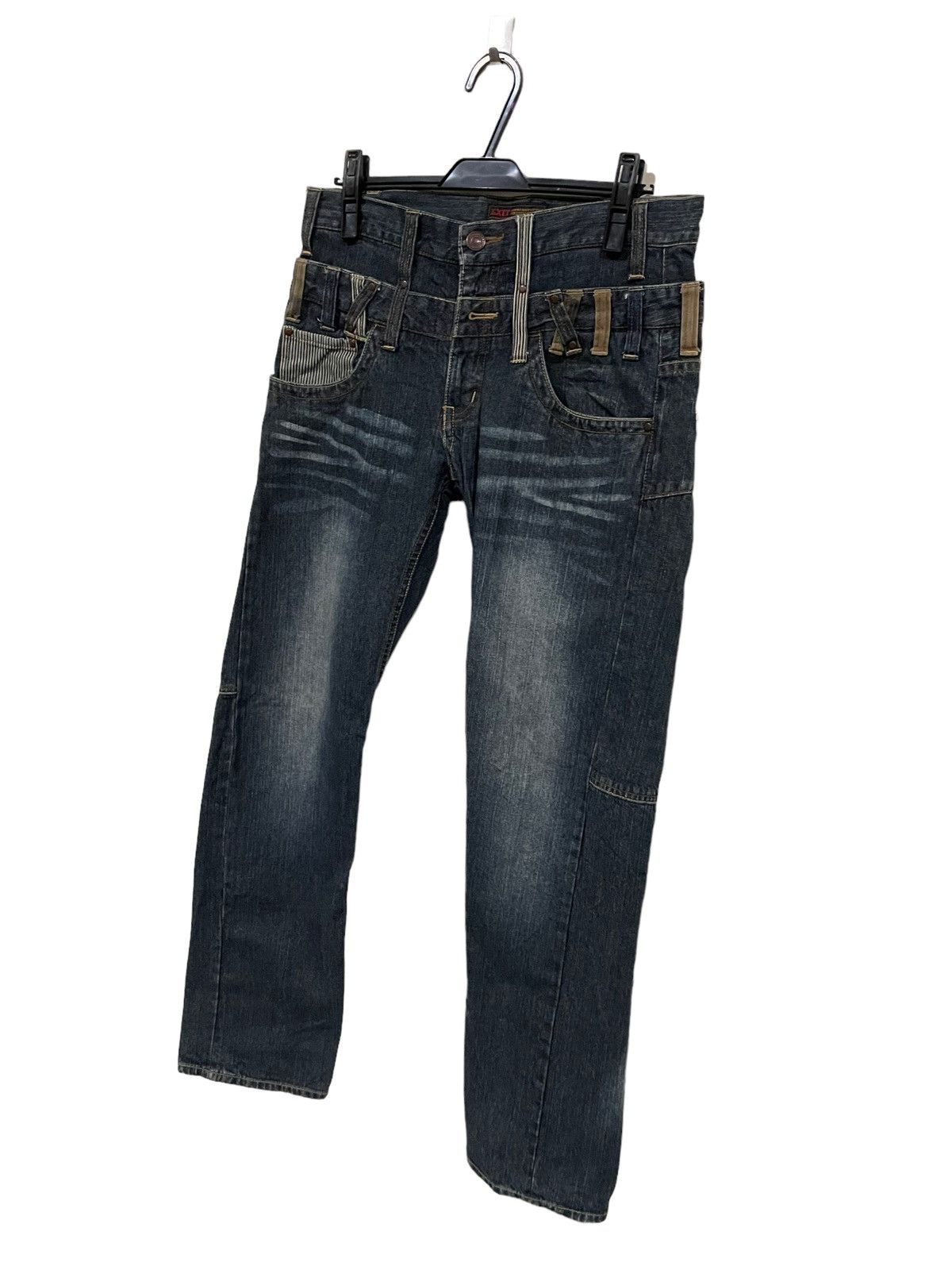 Japanese Brand 🔥Japanese Shinjuku Street Fashion Double Waist Exit Jeans Size US 32 / EU 48 - 8 Thumbnail