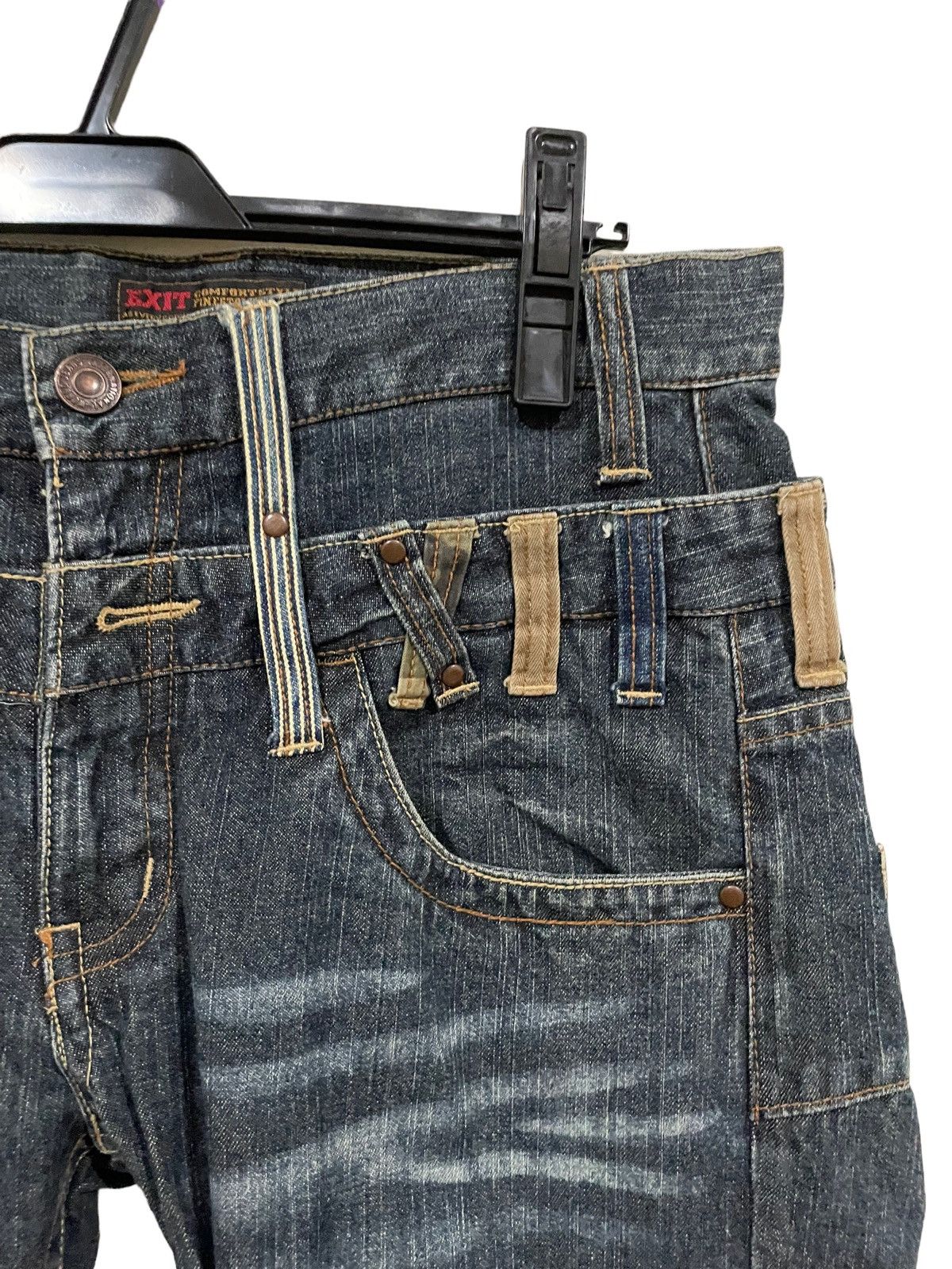 Japanese Brand 🔥Japanese Shinjuku Street Fashion Double Waist Exit Jeans Size US 32 / EU 48 - 13 Thumbnail