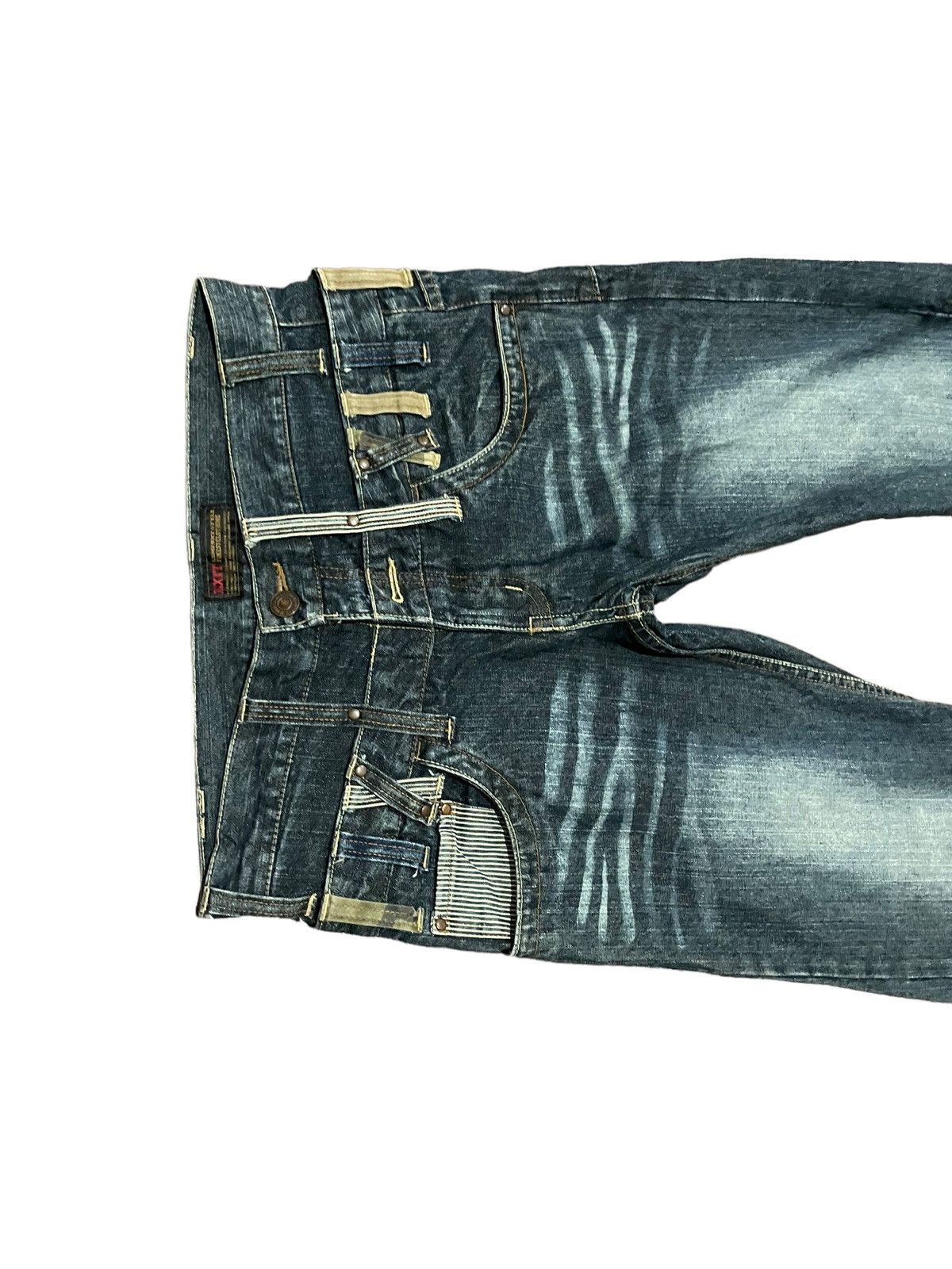 Japanese Brand 🔥Japanese Shinjuku Street Fashion Double Waist Exit Jeans Size US 32 / EU 48 - 9 Thumbnail