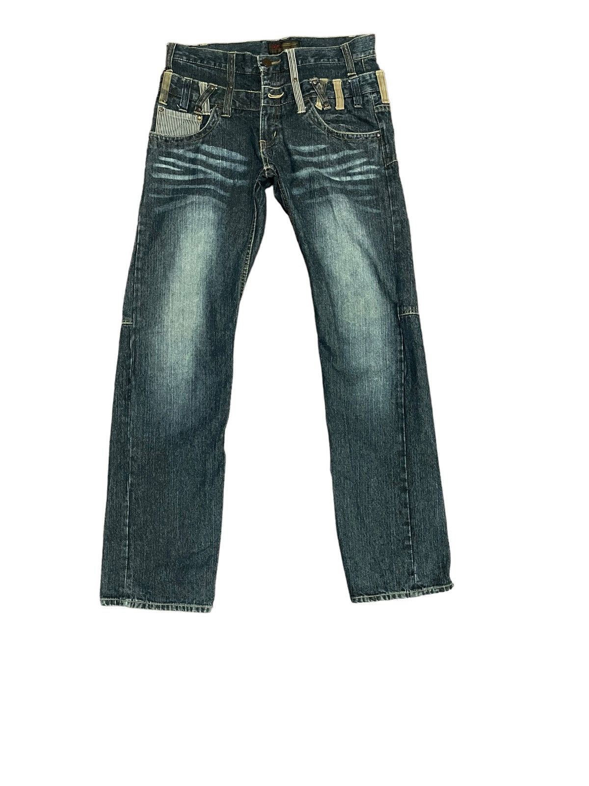 Japanese Brand 🔥Japanese Shinjuku Street Fashion Double Waist Exit Jeans Size US 32 / EU 48 - 3 Thumbnail