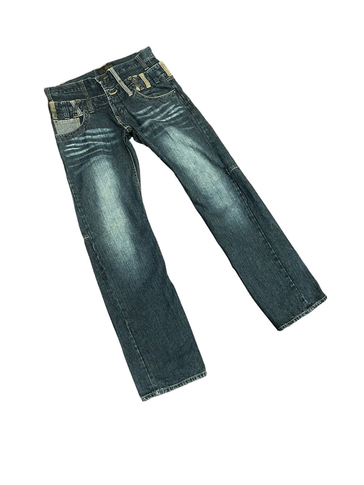 Japanese Brand 🔥Japanese Shinjuku Street Fashion Double Waist Exit Jeans Size US 32 / EU 48 - 4 Thumbnail