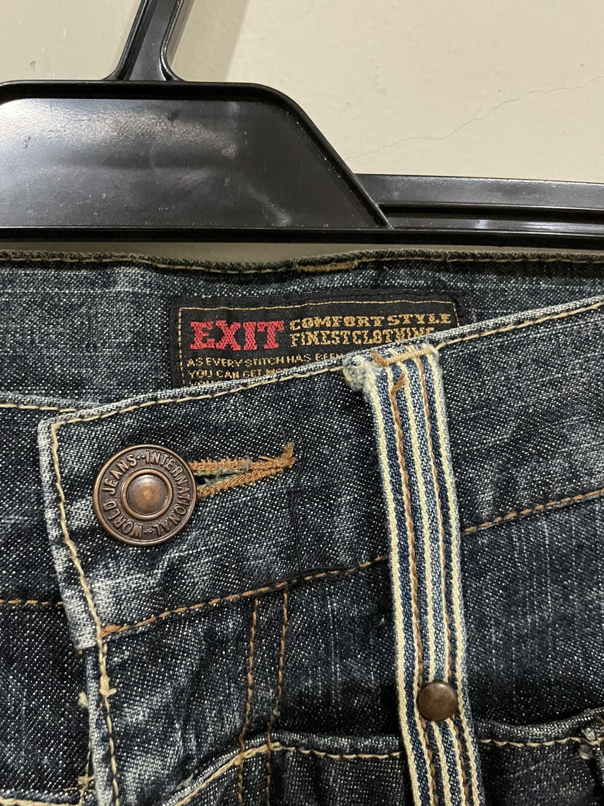 Japanese Brand 🔥Japanese Shinjuku Street Fashion Double Waist Exit Jeans Size US 32 / EU 48 - 22 Thumbnail