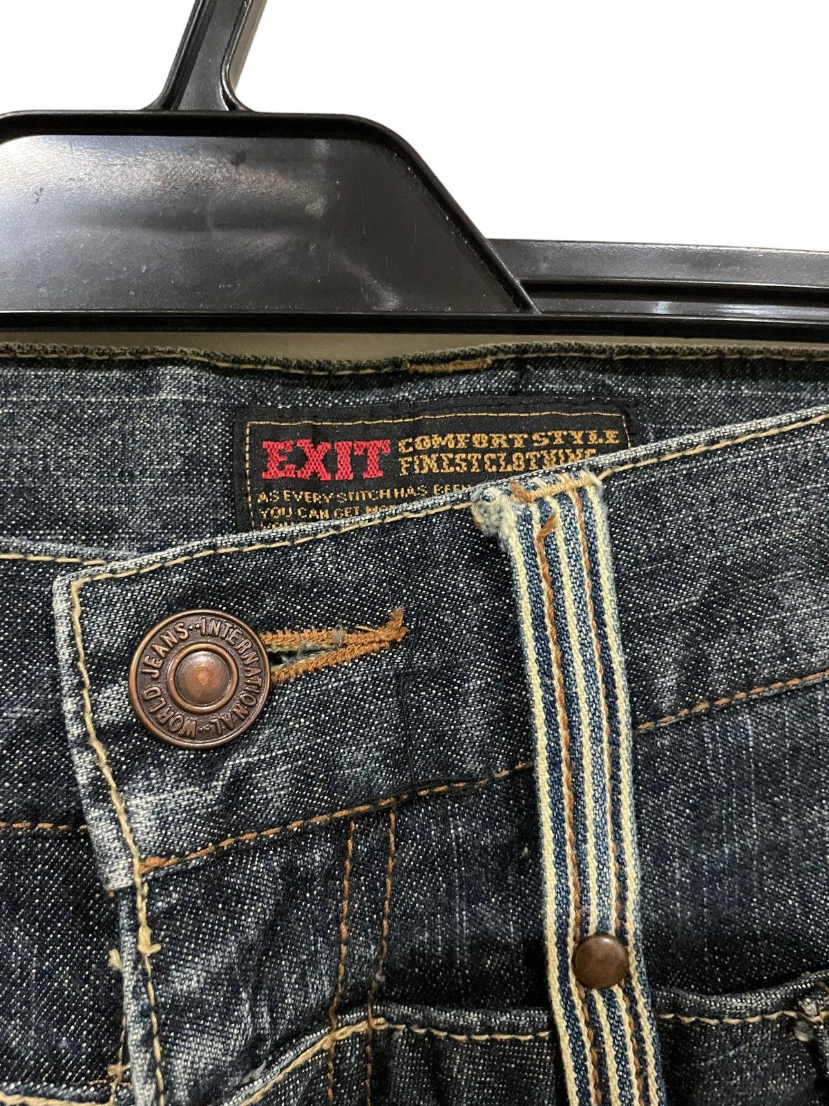 Japanese Brand 🔥Japanese Shinjuku Street Fashion Double Waist Exit Jeans Size US 32 / EU 48 - 14 Thumbnail