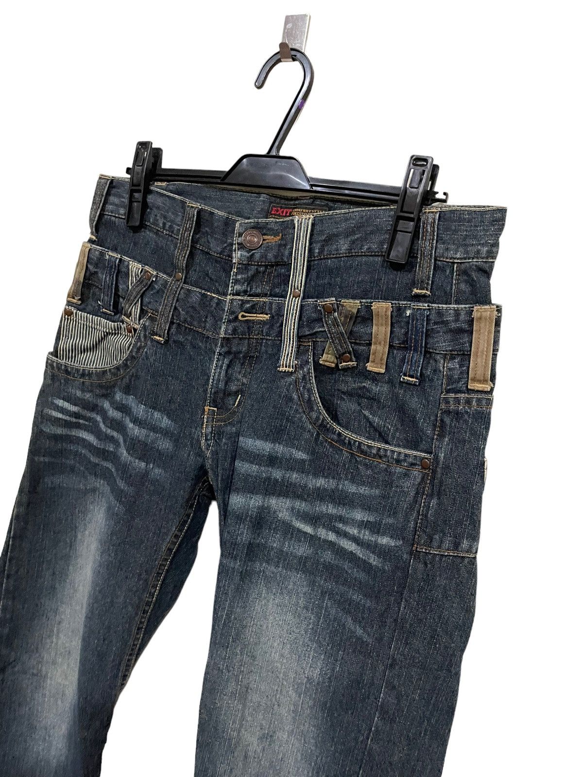 Japanese Brand 🔥Japanese Shinjuku Street Fashion Double Waist Exit Jeans Size US 32 / EU 48 - 12 Thumbnail