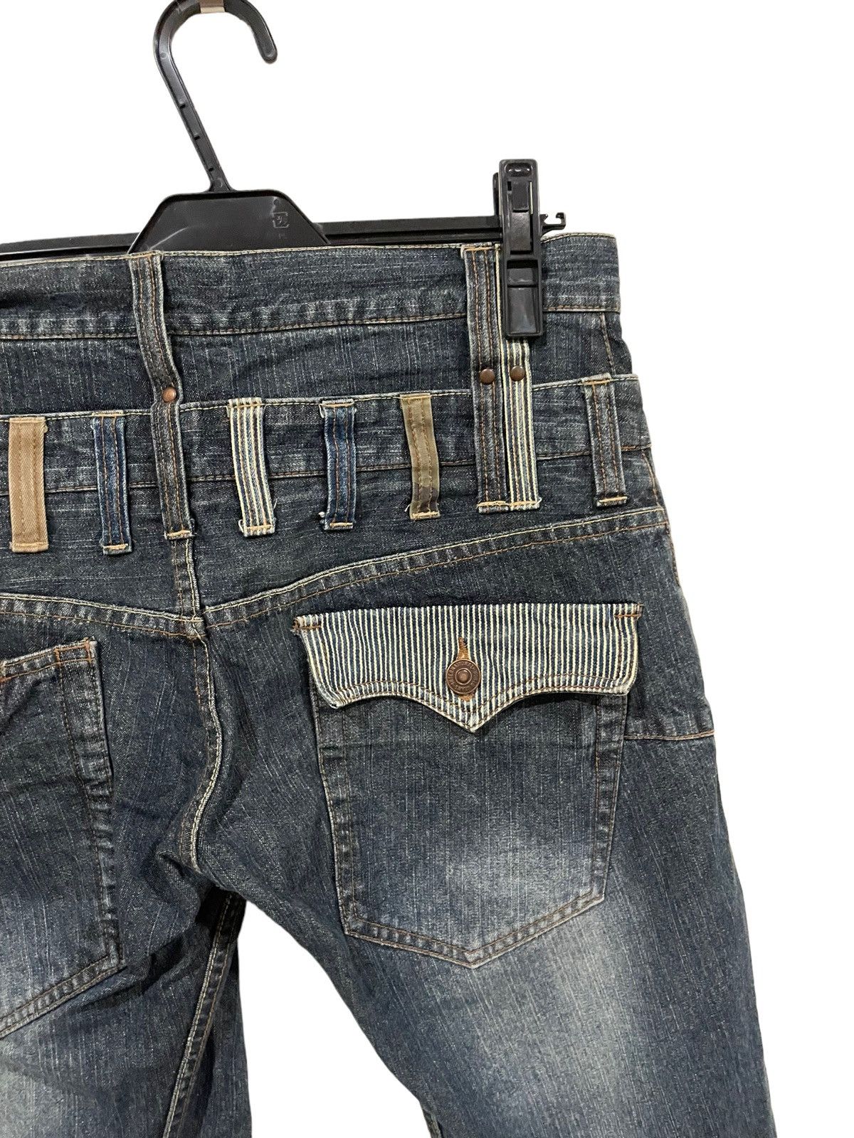 Japanese Brand 🔥Japanese Shinjuku Street Fashion Double Waist Exit Jeans Size US 32 / EU 48 - 19 Thumbnail