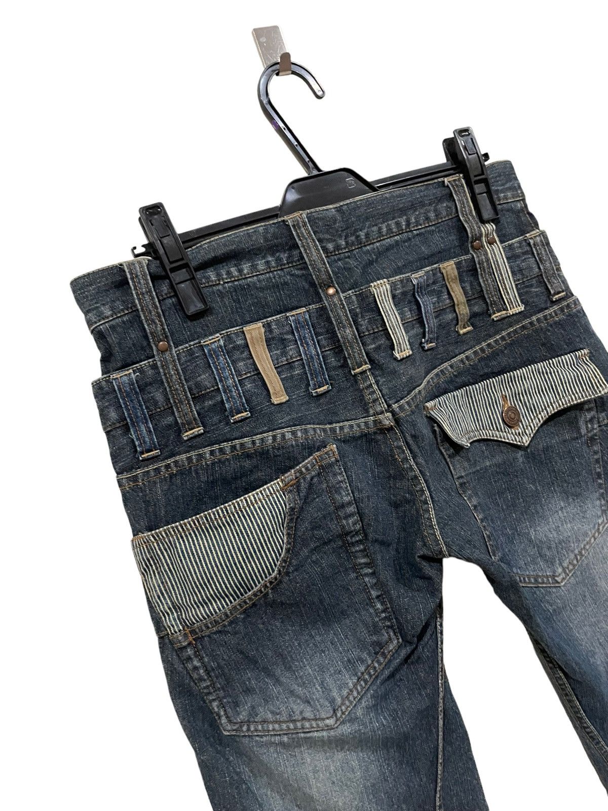 Japanese Brand 🔥Japanese Shinjuku Street Fashion Double Waist Exit Jeans Size US 32 / EU 48 - 20 Thumbnail