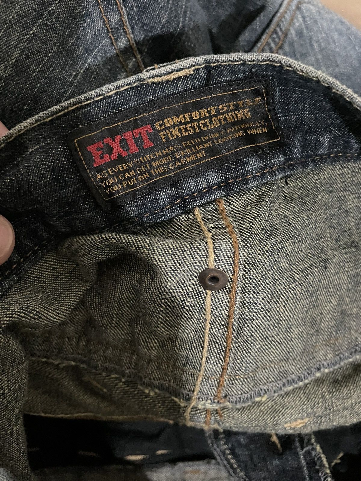 Japanese Brand 🔥Japanese Shinjuku Street Fashion Double Waist Exit Jeans Size US 32 / EU 48 - 23 Thumbnail