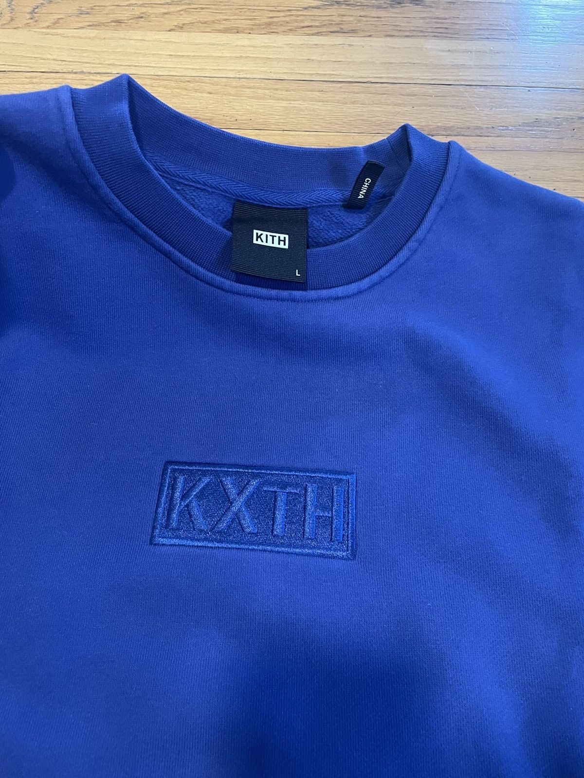 image of Kith Cyber Monday Crewneck in Cyanotape, Men's (Size Large)