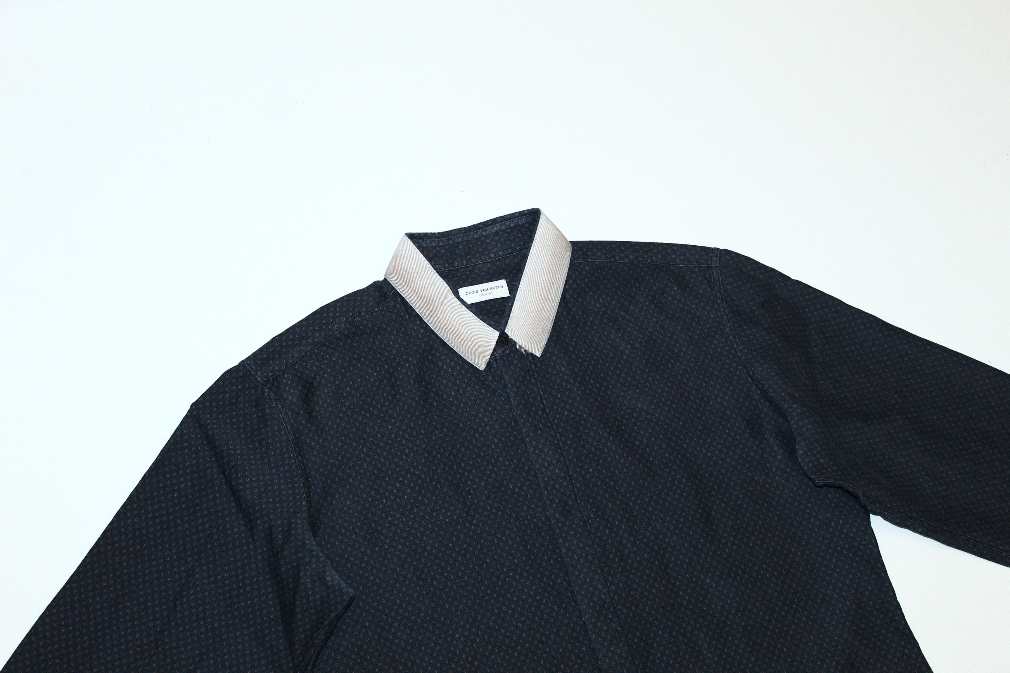 Dries Van Noten Dries Van Noten Indigo Dyed Textured Shirt Gradient Colar Size US M / EU 48-50 / 2 - 5 Thumbnail