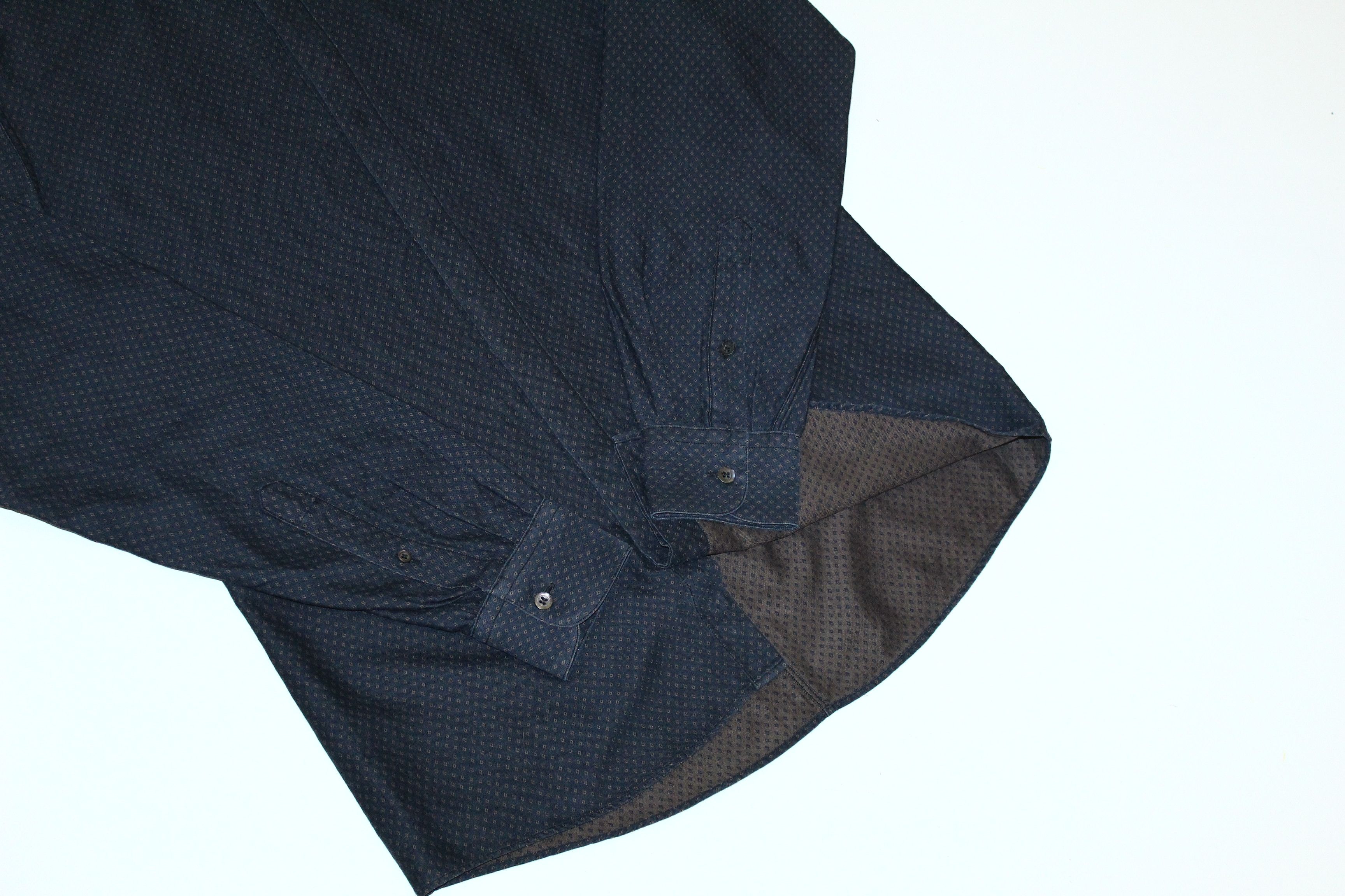 Dries Van Noten Dries Van Noten Indigo Dyed Textured Shirt Gradient Colar Size US M / EU 48-50 / 2 - 3 Thumbnail
