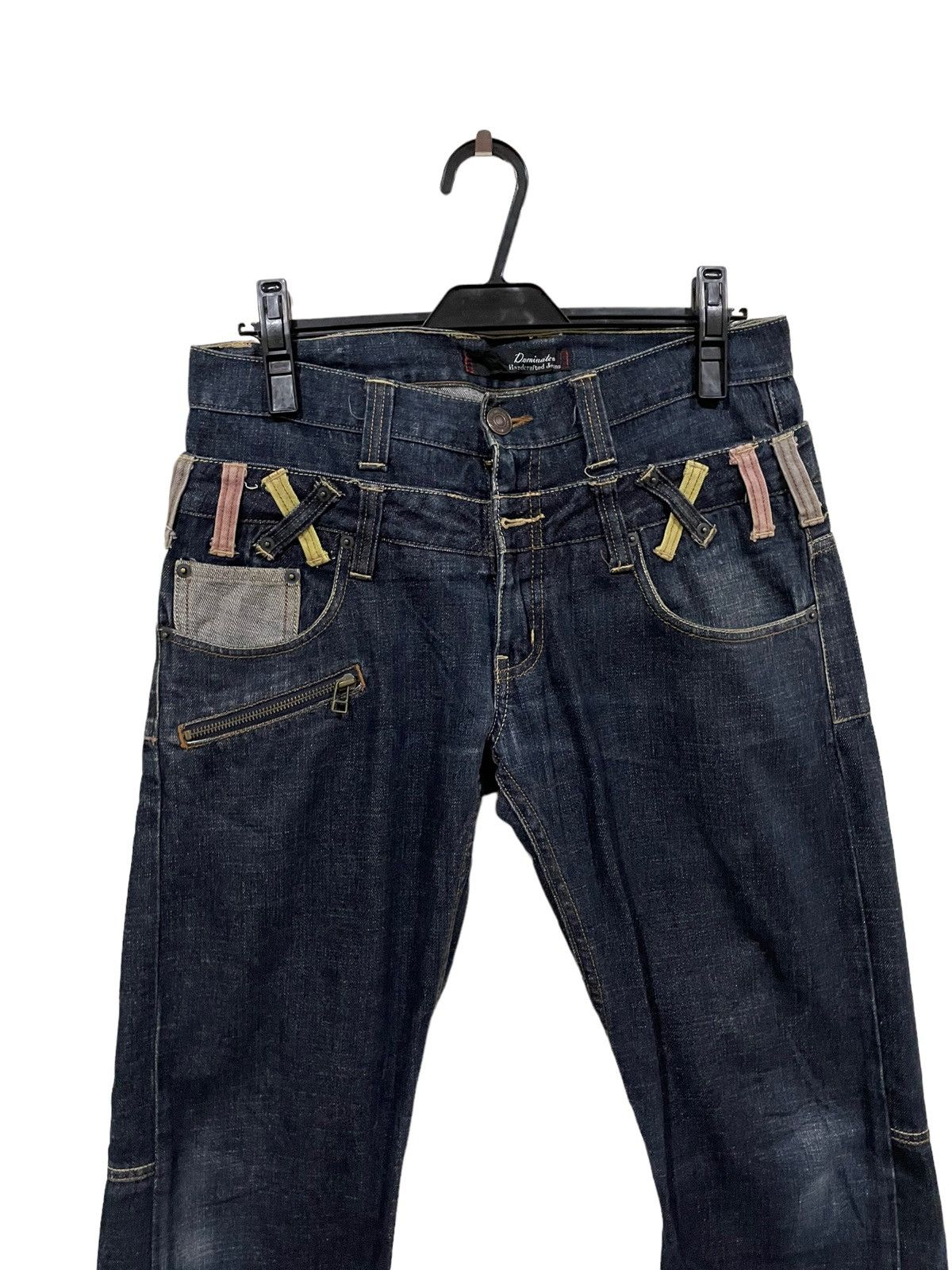 If Six Was Nine × Japanese Brand × Le Grande Bleu (L.G.B.) Japanese Shinjuku Dominate Double Waist Statement Jeans Size US 32 / EU 48 - 16 Thumbnail