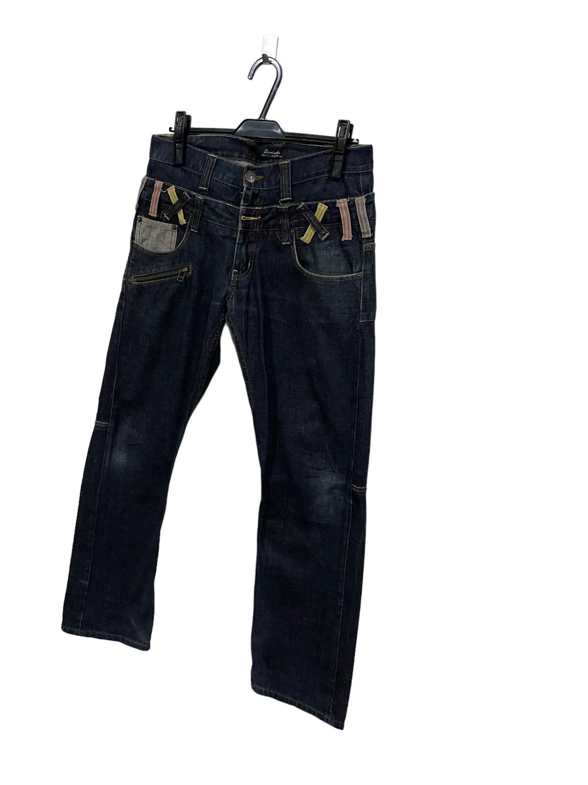 If Six Was Nine × Japanese Brand × Le Grande Bleu (L.G.B.) Japanese Shinjuku Dominate Double Waist Statement Jeans Size US 32 / EU 48 - 12 Thumbnail