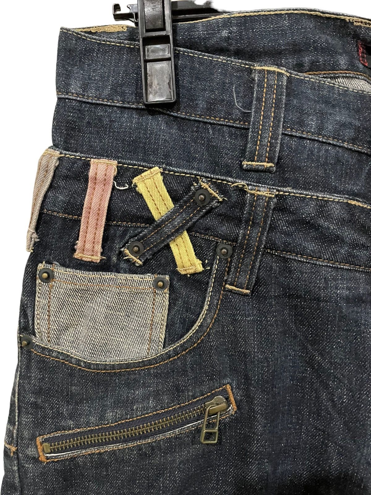 If Six Was Nine × Japanese Brand × Le Grande Bleu (L.G.B.) Japanese Shinjuku Dominate Double Waist Statement Jeans Size US 32 / EU 48 - 14 Thumbnail