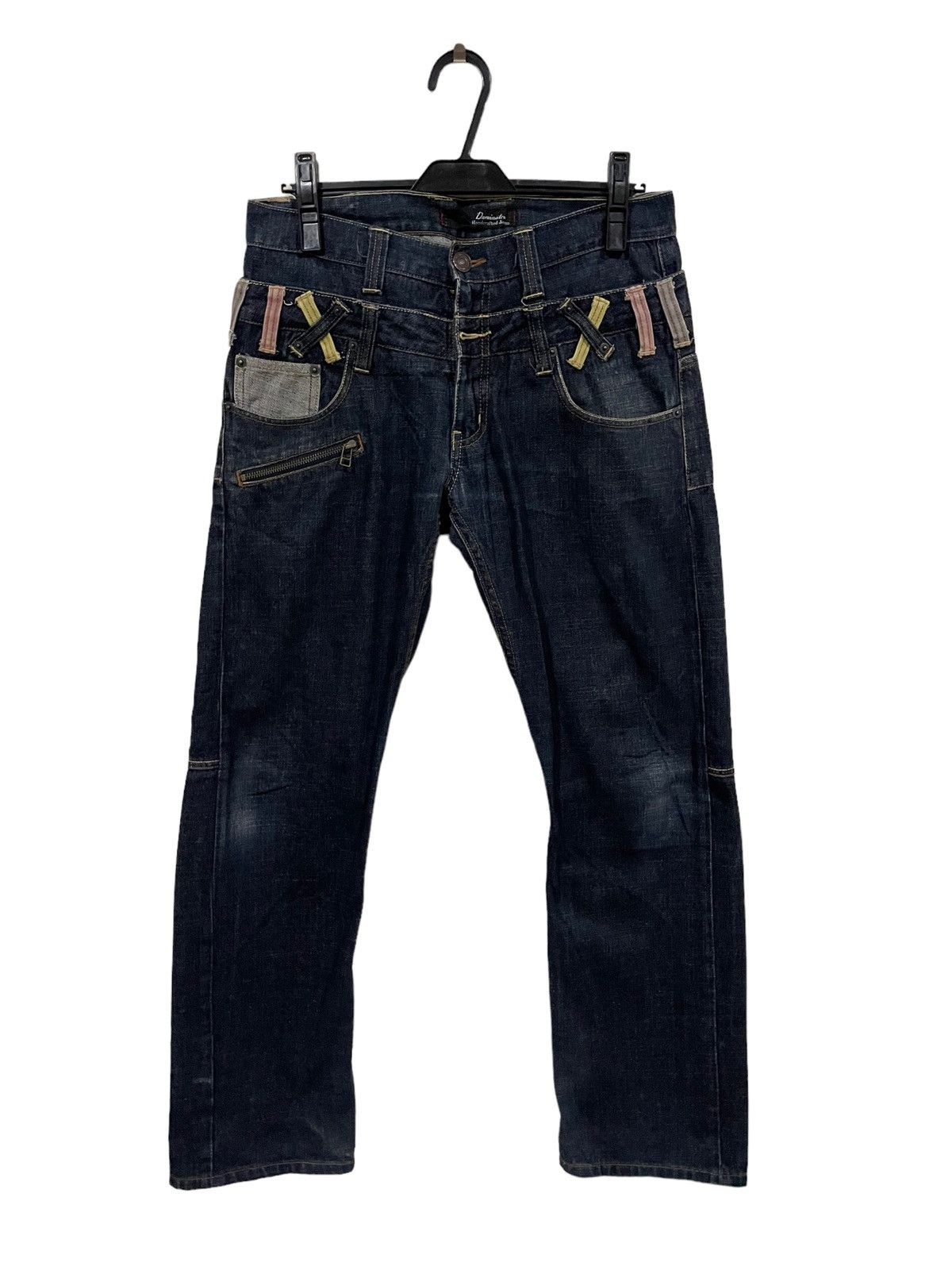 If Six Was Nine × Japanese Brand × Le Grande Bleu (L.G.B.) Japanese Shinjuku Dominate Double Waist Statement Jeans Size US 32 / EU 48 - 10 Thumbnail