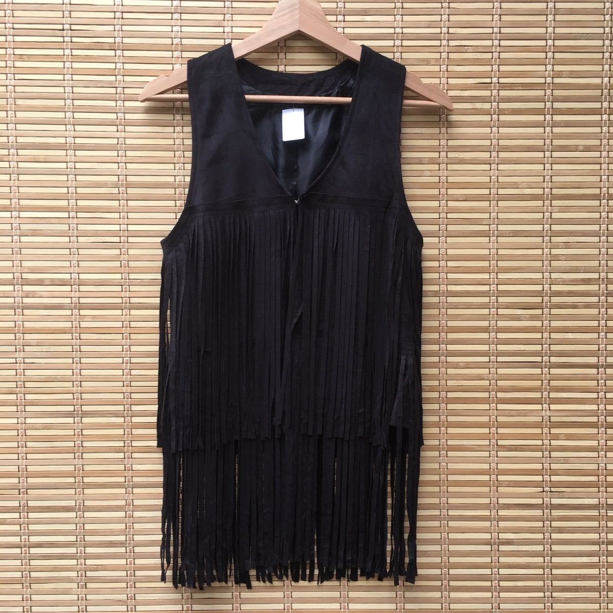 Japanese Brand Fringe Suede Leather Kid Vest Size US XXS / EU 40 - 2 Thumbnail