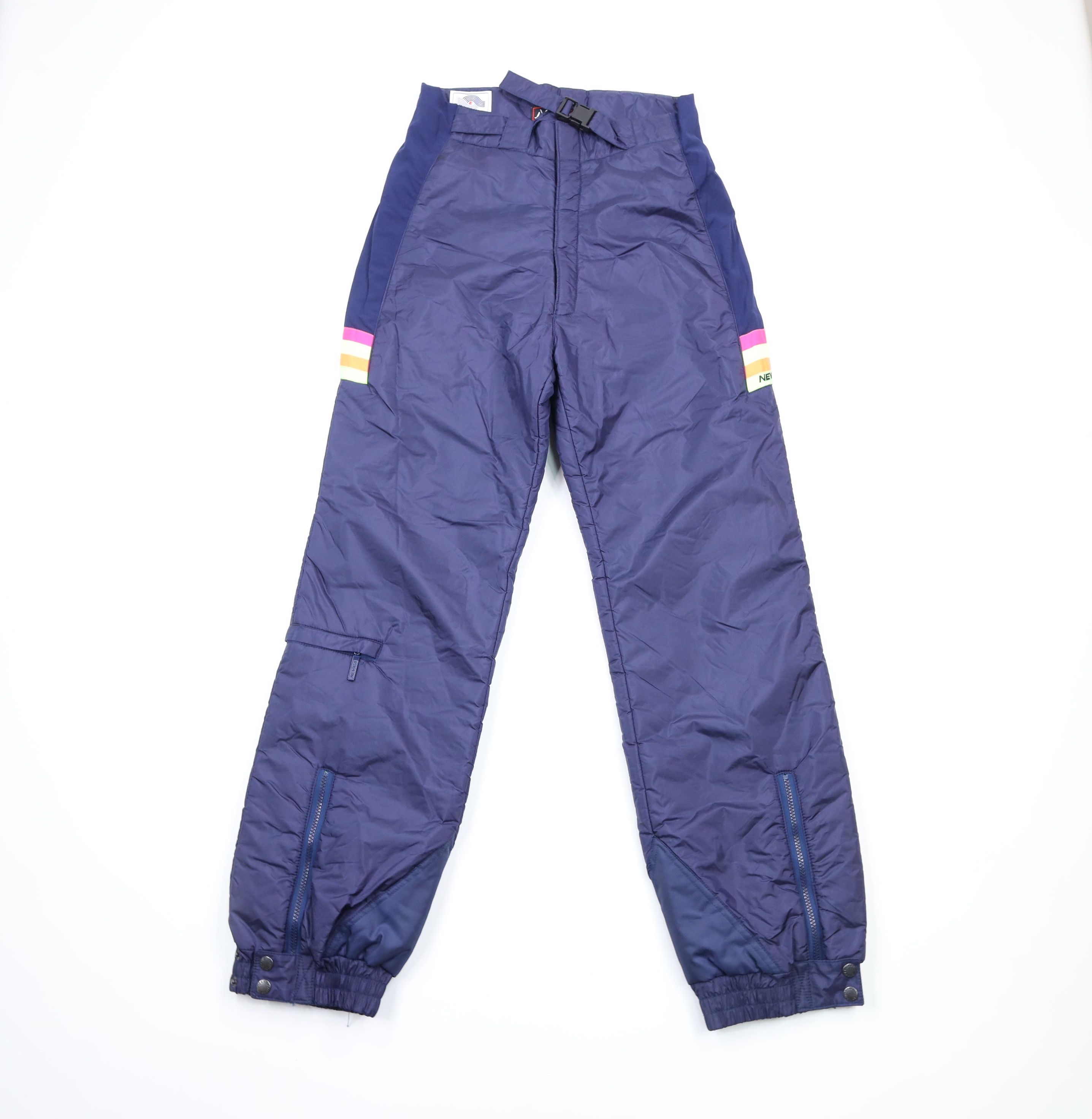 Vintage Vintage 90s Streetwear Cuffed Winter Snow Pants Navy Blue Size US 30 / EU 46 - 1 Preview