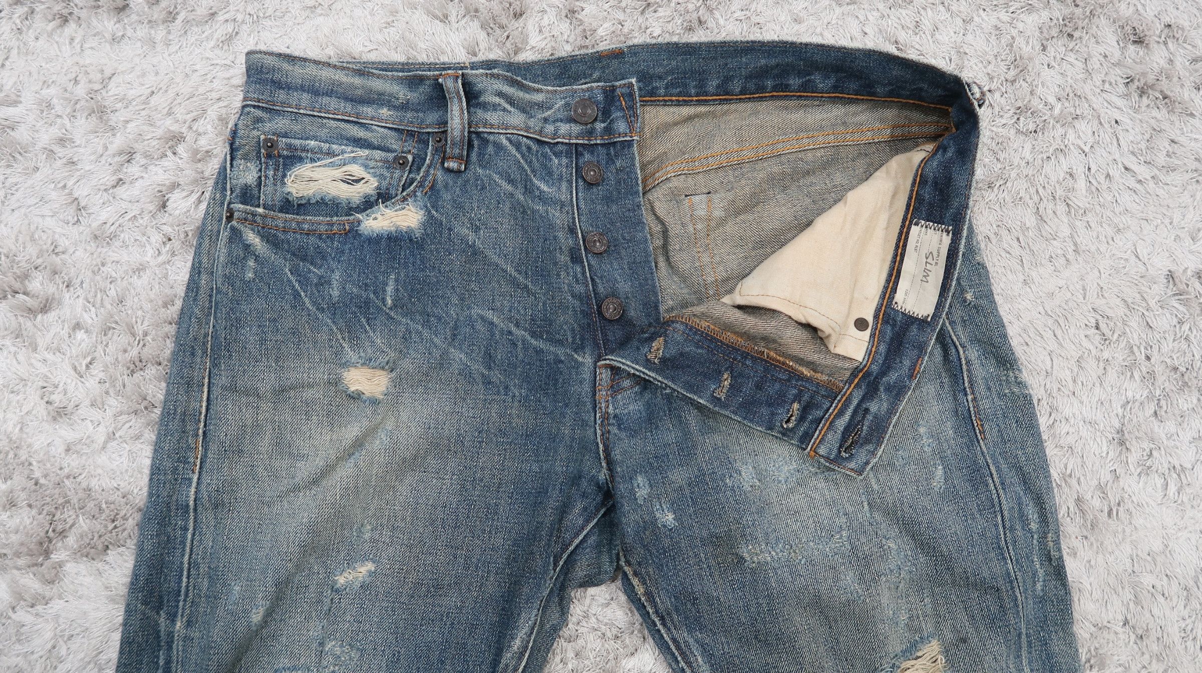 Denim & Supply Ralph Lauren Denim + Supply Ralph Lauren Distress Slim Jeans Size US 36 / EU 52 - 12 Thumbnail