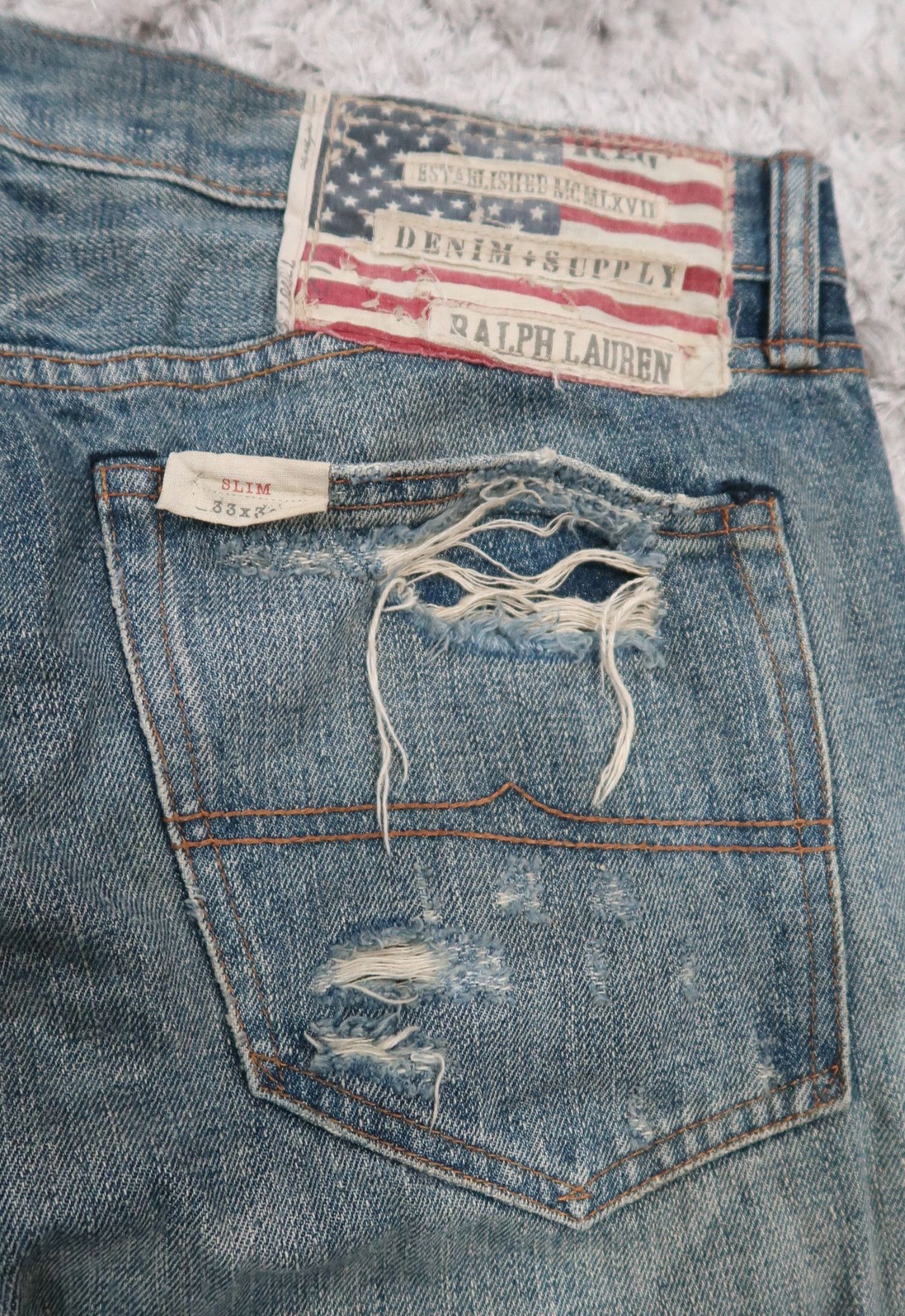 Denim & Supply Ralph Lauren Denim + Supply Ralph Lauren Distress Slim Jeans Size US 36 / EU 52 - 19 Thumbnail
