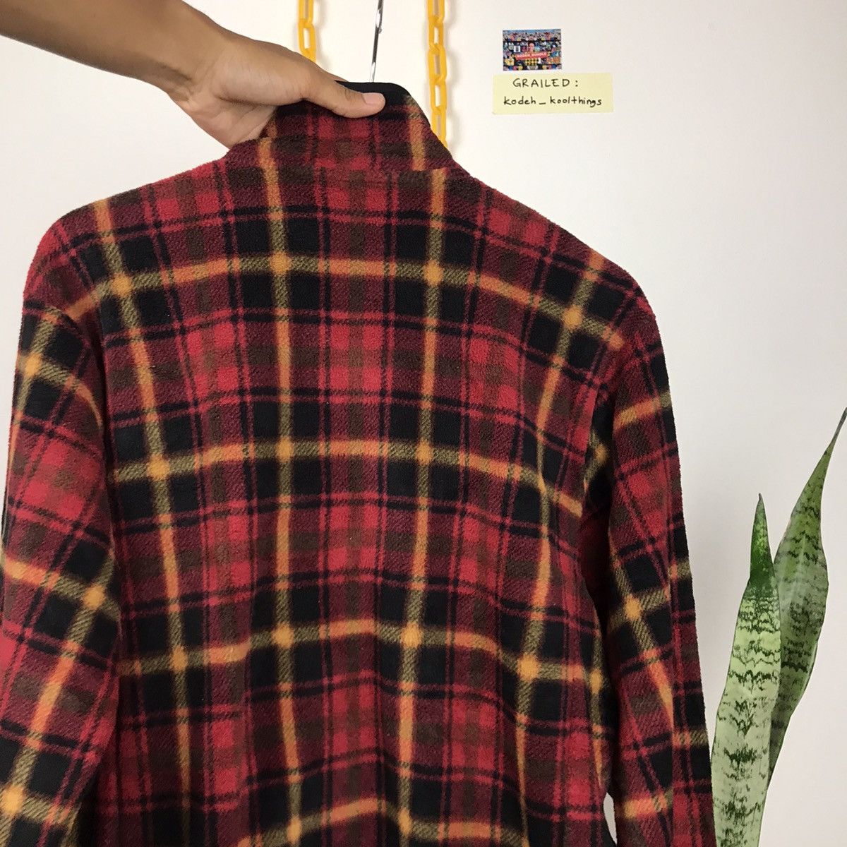 Japanese Brand × Uniqlo × Vintage Vintage Checkered Uniqlo Fleece Size US XL / EU 56 / 4 - 4 Thumbnail