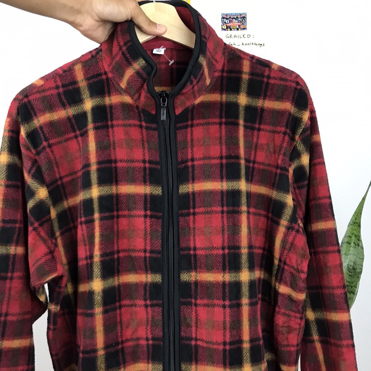 Japanese Brand × Uniqlo × Vintage Vintage Checkered Uniqlo Fleece Size US XL / EU 56 / 4 - 3 Thumbnail