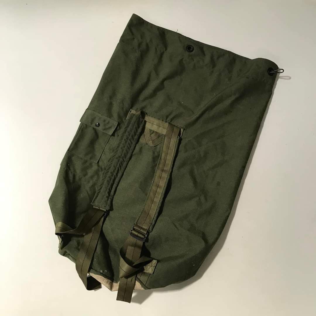Vintage Vintage 70s Military Canvas Duffel Bag USMC WW2 fashion Size ONE SIZE - 8 Thumbnail