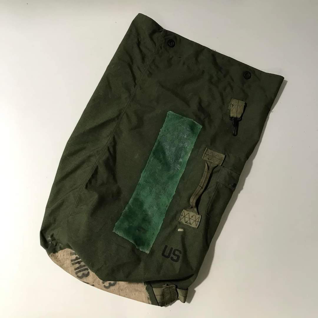 image of 70's Military Canvas Duffel Bag Usmc Ww2 Fashion in Army Green, Men's
