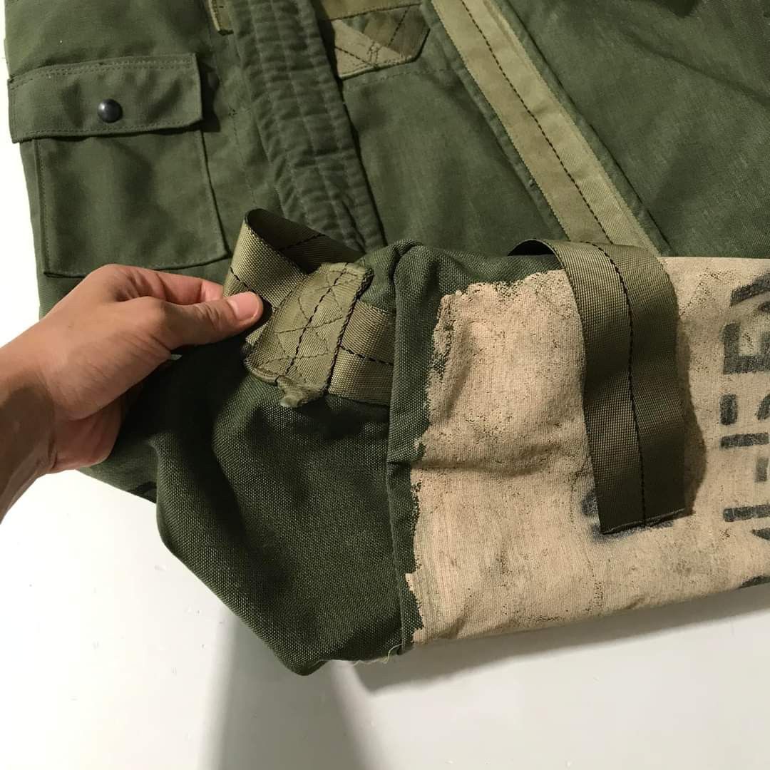Vintage Vintage 70s Military Canvas Duffel Bag USMC WW2 fashion Size ONE SIZE - 13 Thumbnail
