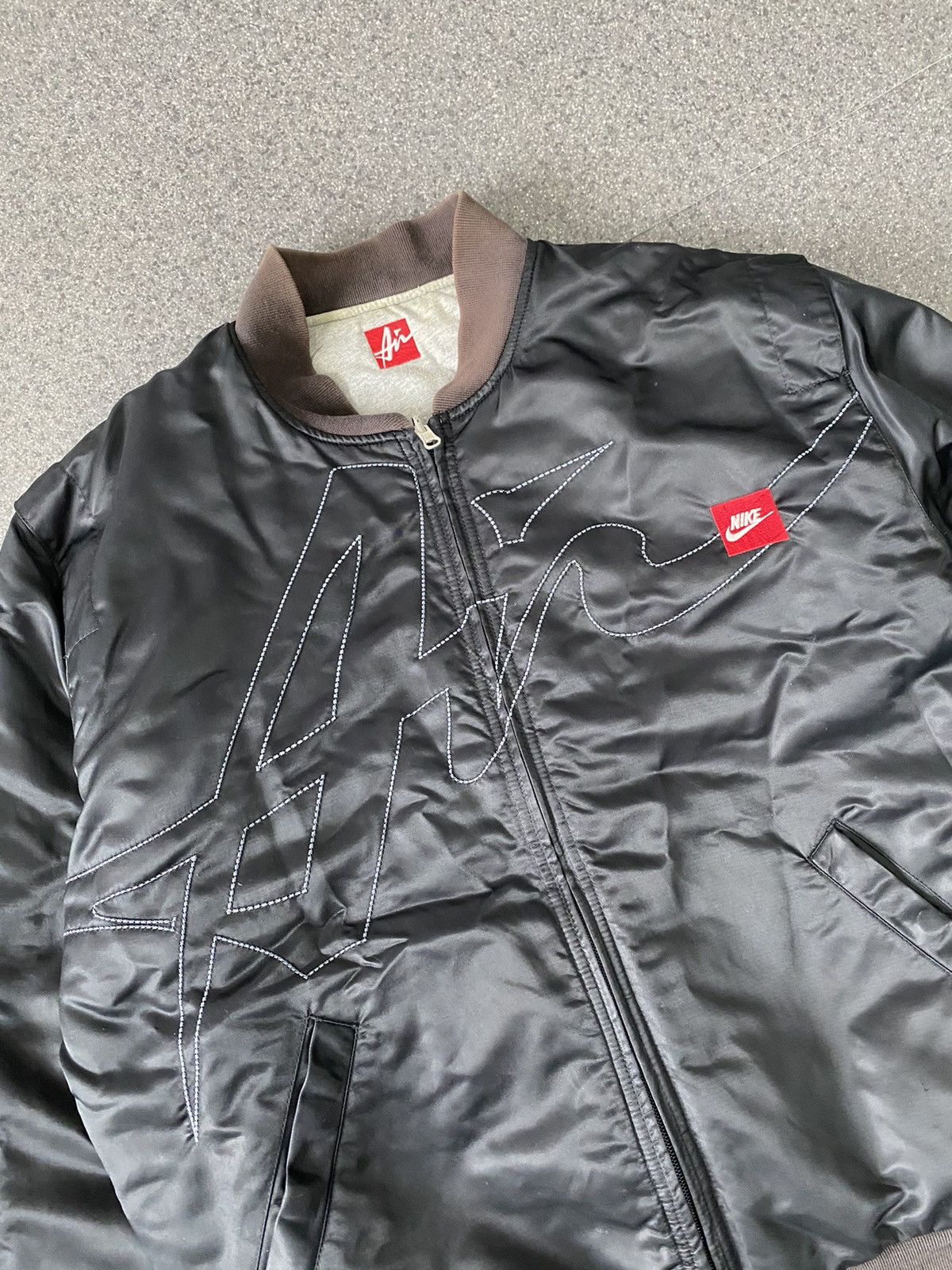 Nike Vintage Nike Air Two Side Bomber Jacket Size US L / EU 52-54 / 3 - 1 Thumbnail