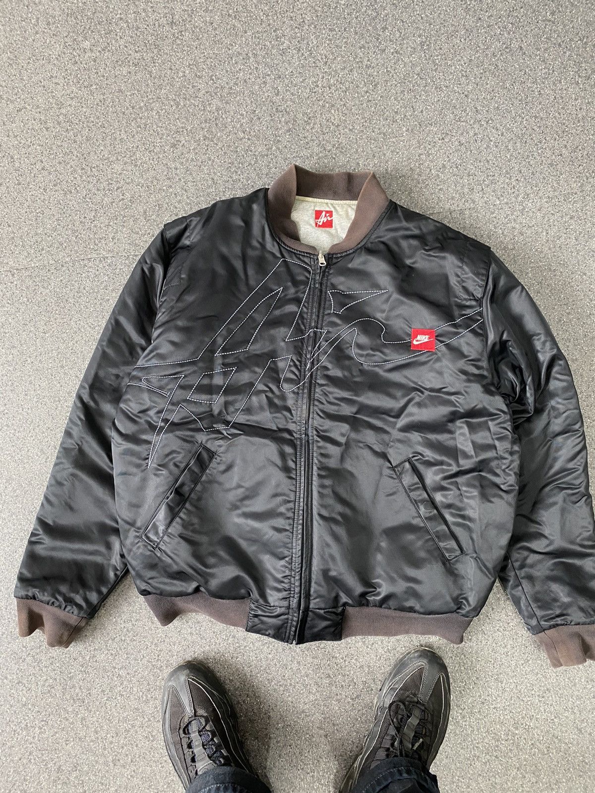 Nike Vintage Nike Air Two Side Bomber Jacket Size US L / EU 52-54 / 3 - 2 Thumbnail