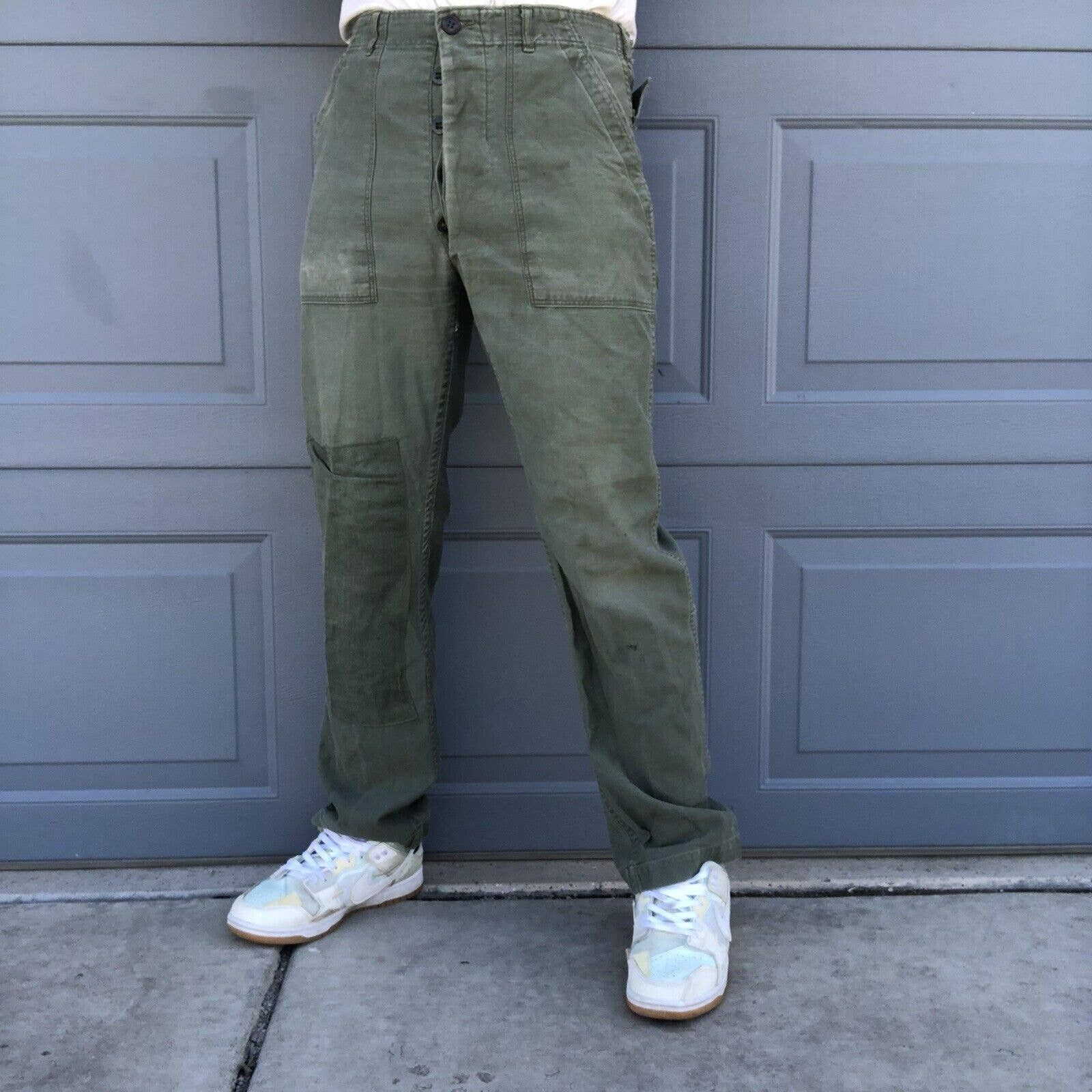 Military Vintage Og 107 Pants Trousers Cotton Green Military sz 30x30 ...