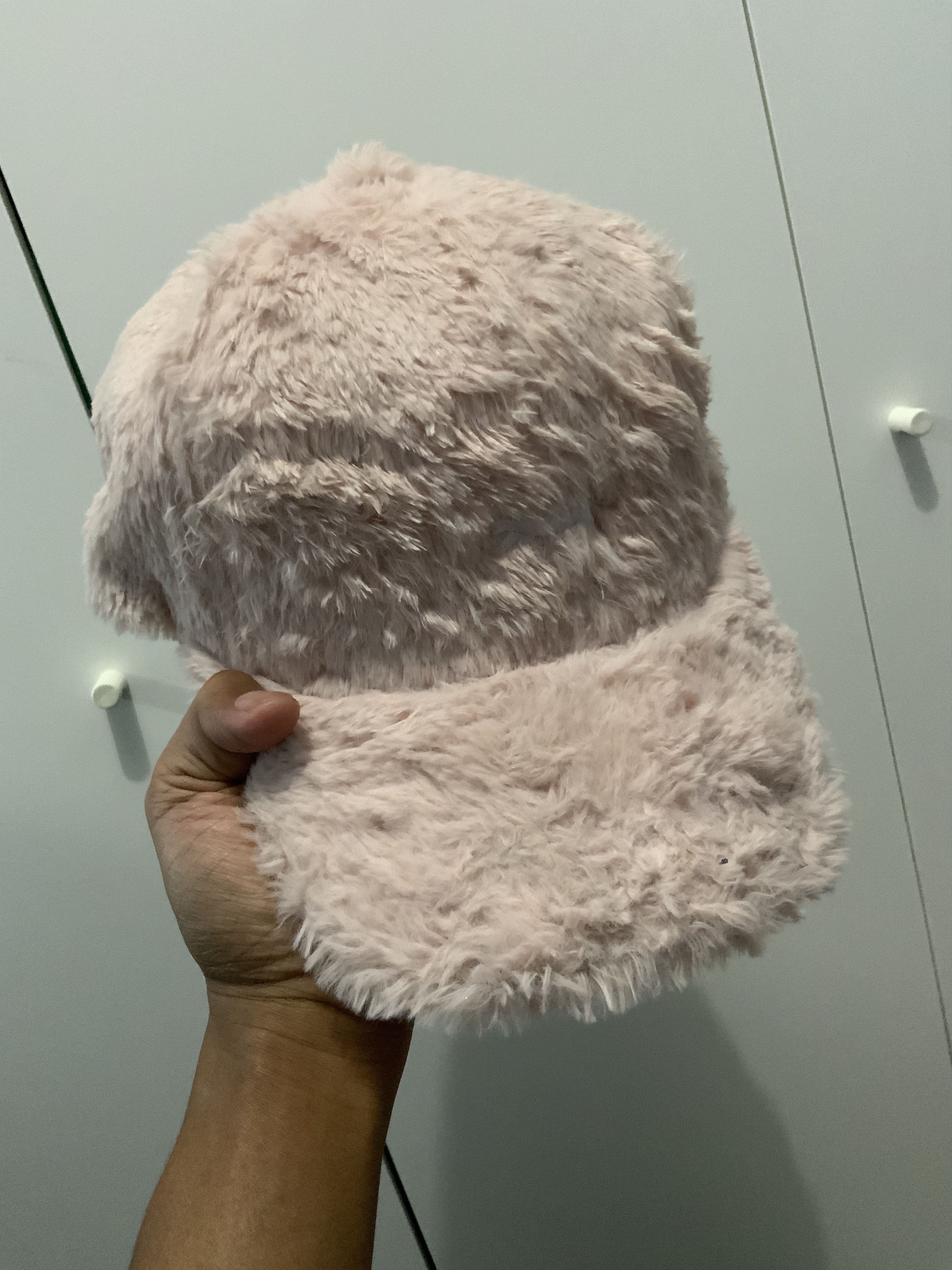 If Six Was Nine Cats Sleep Mohair Fur Snap Back Pinky Hat Size ONE SIZE - 9 Thumbnail