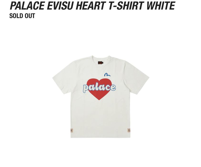 Palace PALACE EVISU HEART TEE WHITE | Grailed