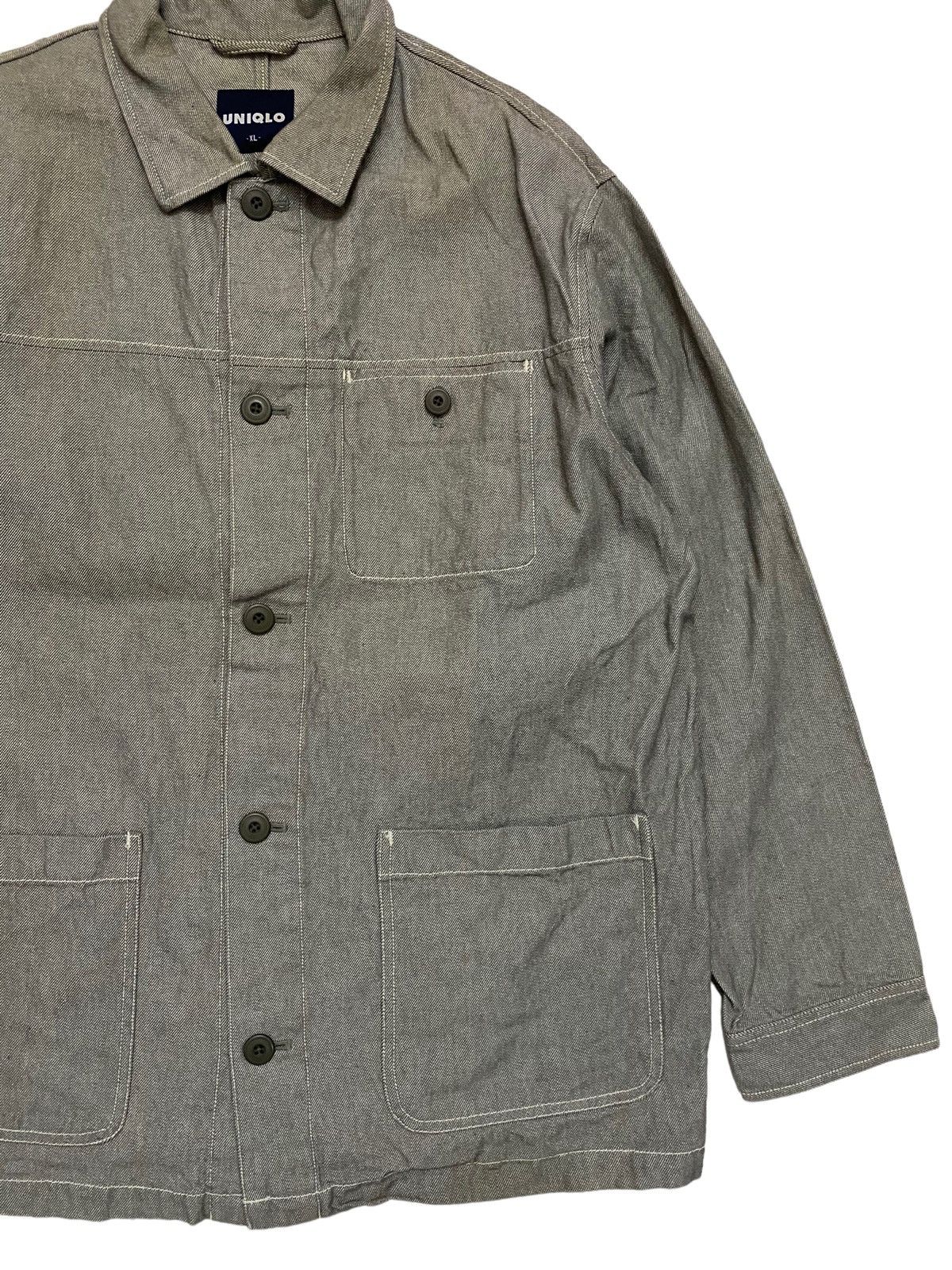 Japanese Brand × Uniqlo × Vintage Y2K Uniqlo Workwear Inspired Chore Denim Jacket Size US XL / EU 56 / 4 - 3 Thumbnail