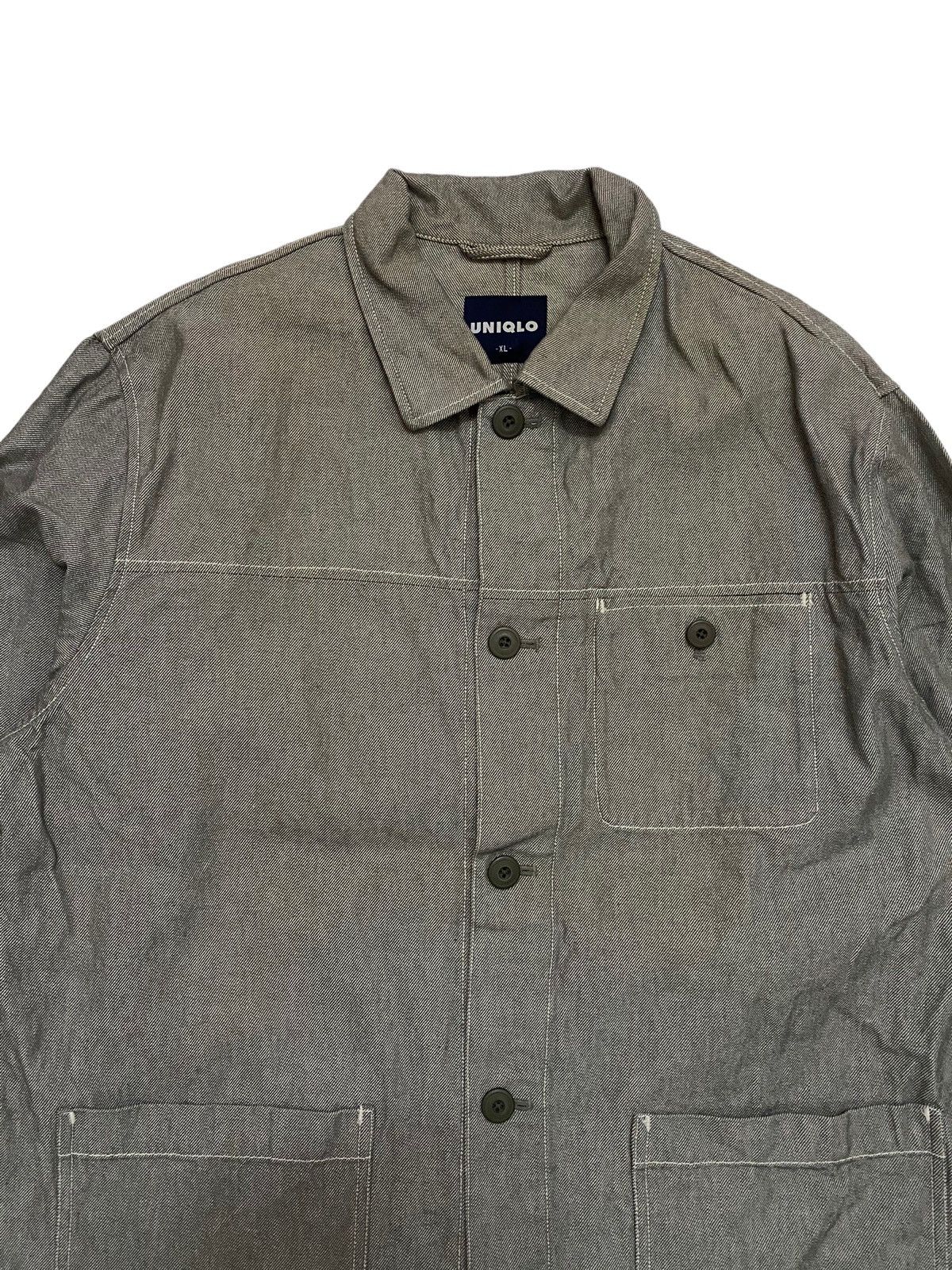 Japanese Brand × Uniqlo × Vintage Y2K Uniqlo Workwear Inspired Chore Denim Jacket Size US XL / EU 56 / 4 - 4 Thumbnail