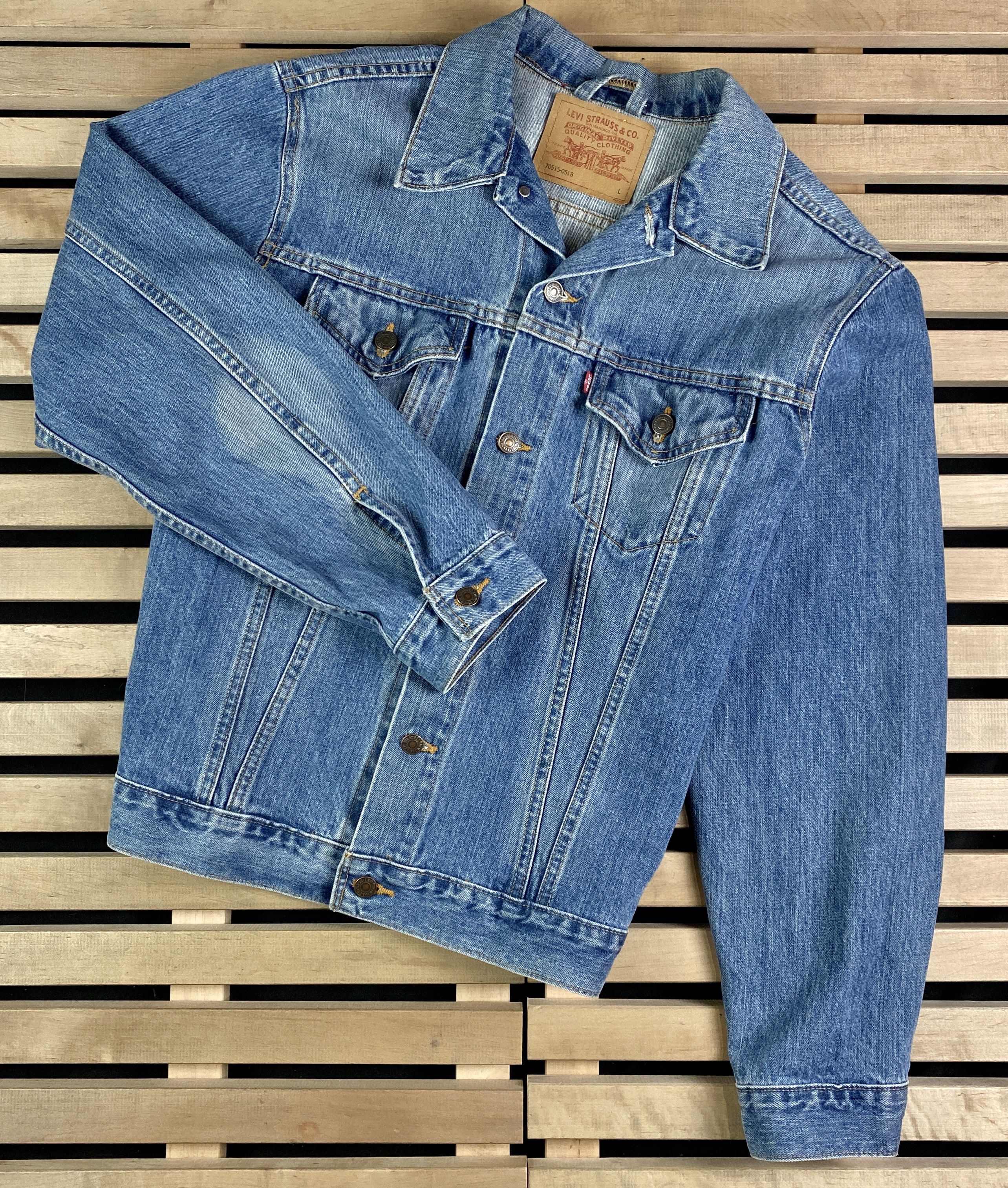 image of Levis x Levis Vintage Clothing Men’S Bomber Jacket Levi’S Vintage Size L Made In Usa in Blue, Men's