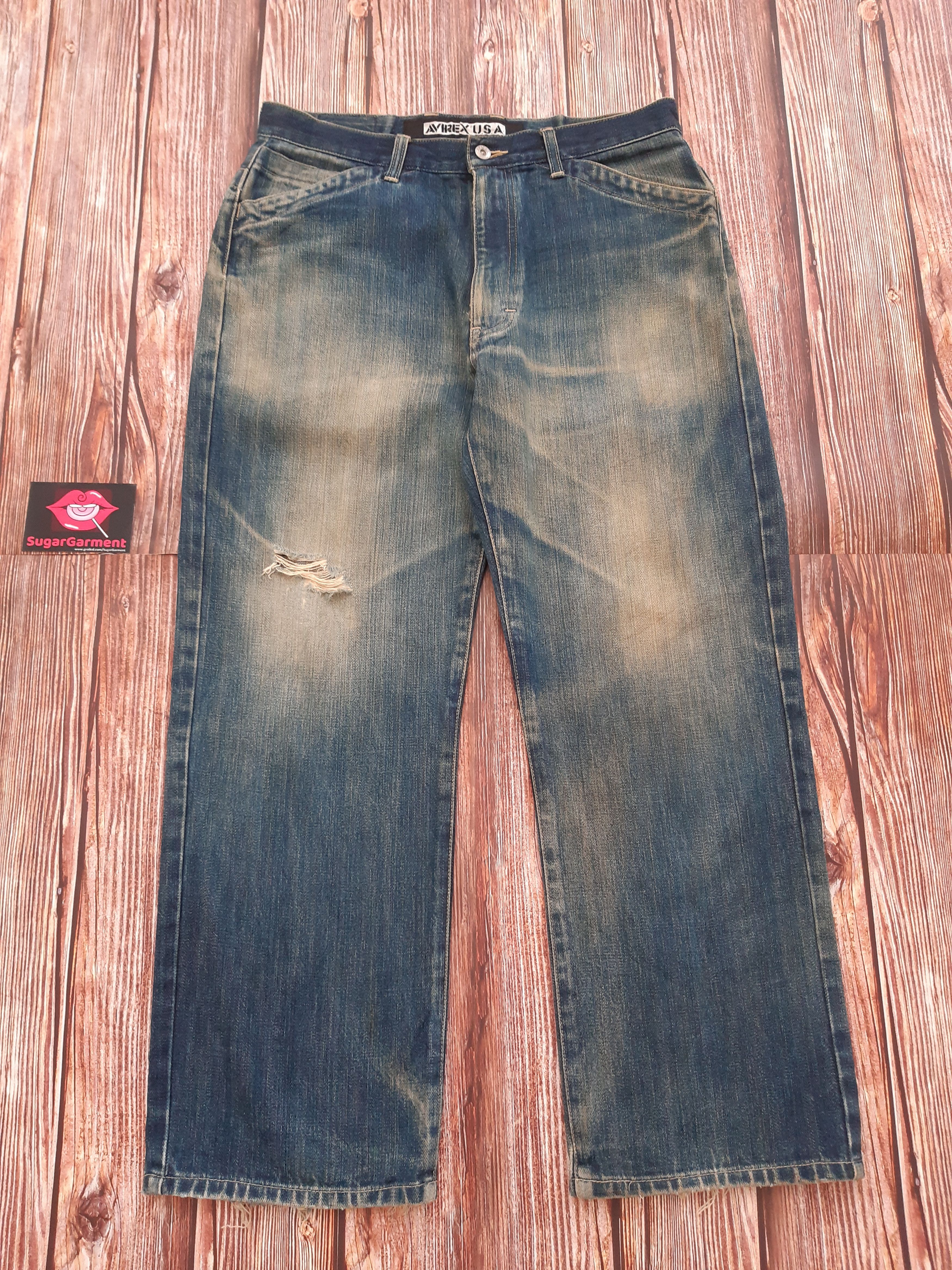 Avirex × Vintage AVIREX Jeans Vintage Distressed Size US 34 / EU 50 - 1 Thumbnail